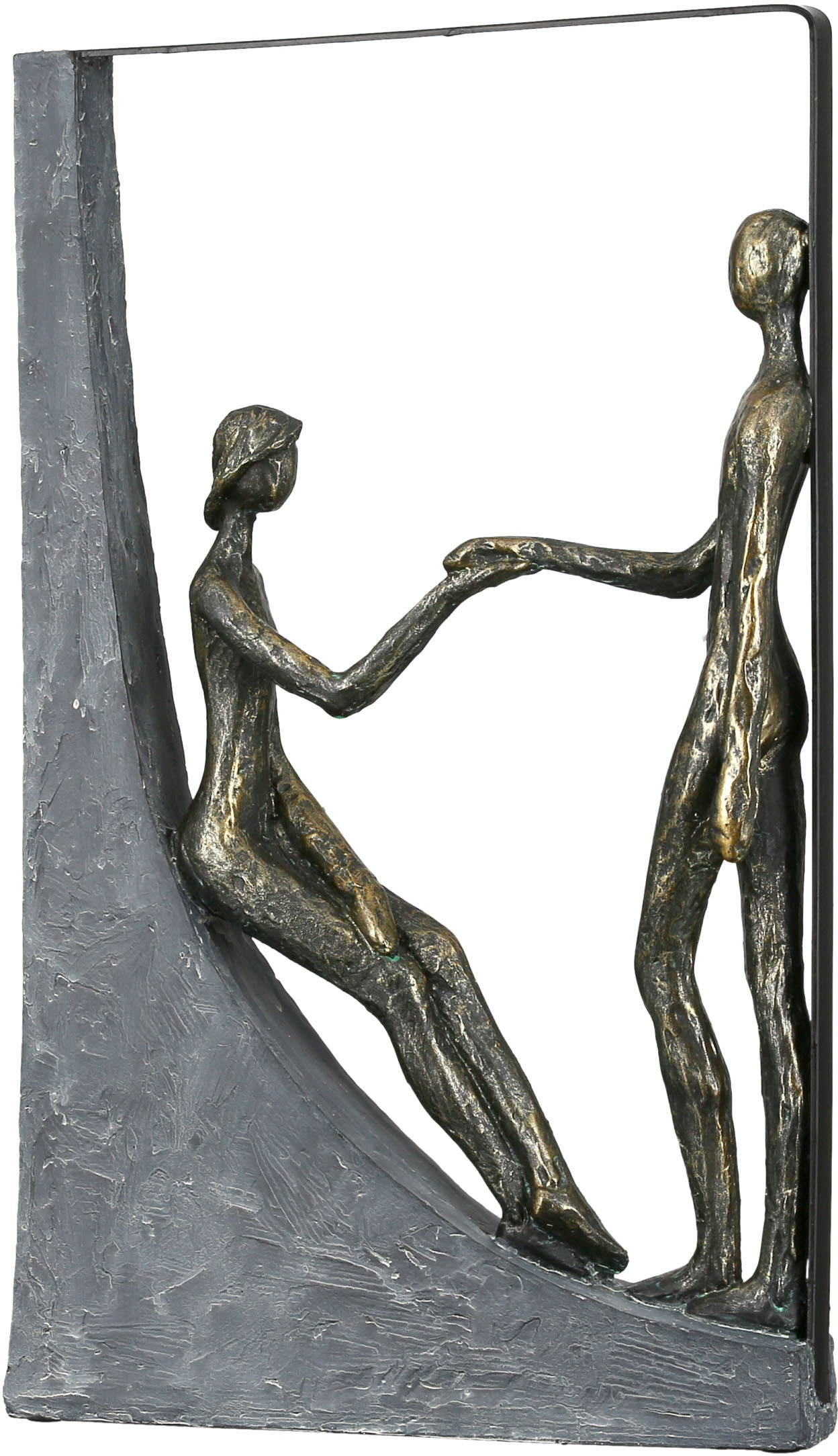 Jelmoli-Versand by bronzefarben/grau/schwarz, Gilde bronzefarben/schwarz«, Polyresin Paar im Ring, online Dekofigur »Skulptur | shoppen Casablanca