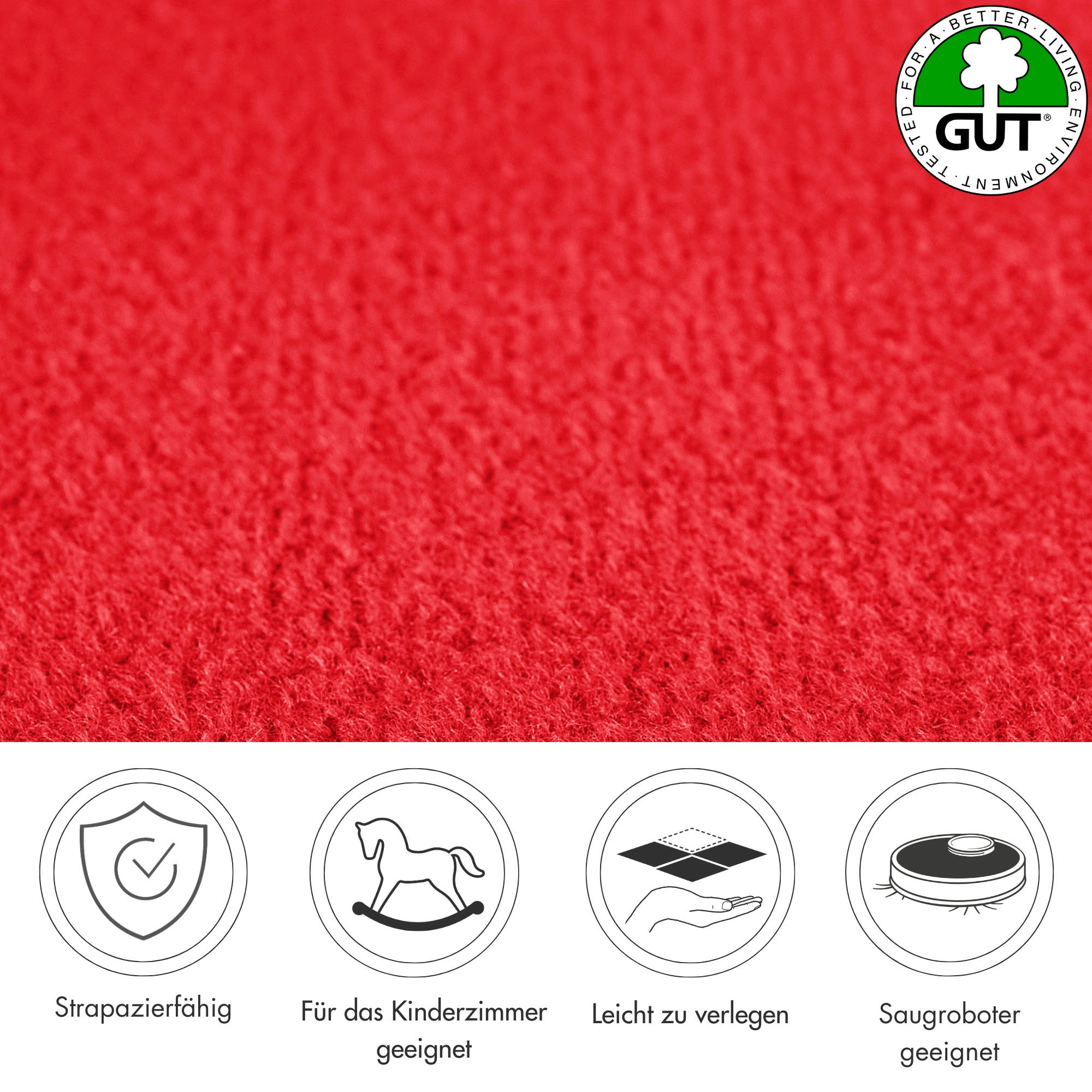 Andiamo Teppichboden »Sina, Velours, Made in Belgium«, rechteckig, 6 mm Höhe, Uni Farben, Breite 400 cm, strapazierfähig, pflegeleicht, Wohnzimmer