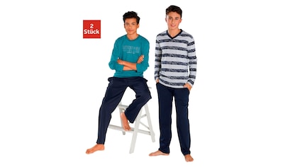 ✵ AUTHENTIC LE JOGGER Pyjama, (4 tlg., 2 Stück), in Basicfarben online  entdecken | Jelmoli-Versand