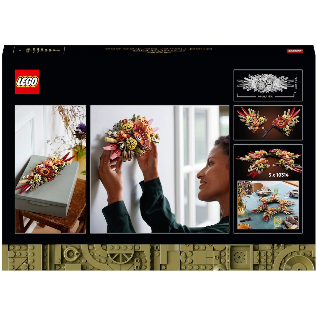 LEGO® Konstruktionsspielsteine »Trockenblumengesteck (10314), LEGO® Icons«, (812 St.)