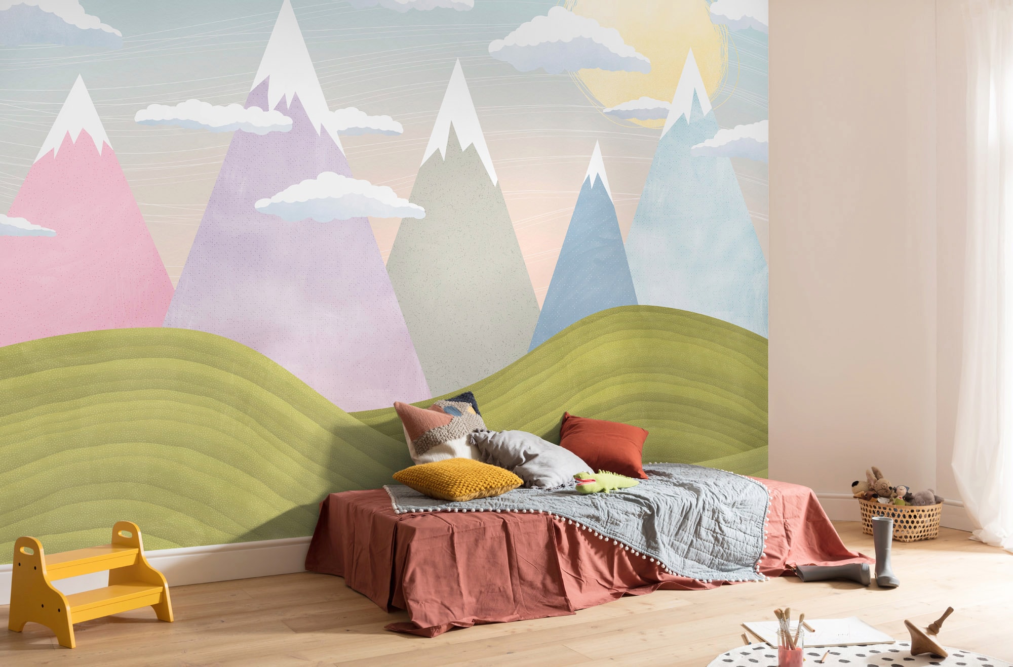 Komar Vliestapete »Digitaldruck Vlies - Hilltops - Grösse 400 x 280 cm«, bedruckt, Kinderzimmer