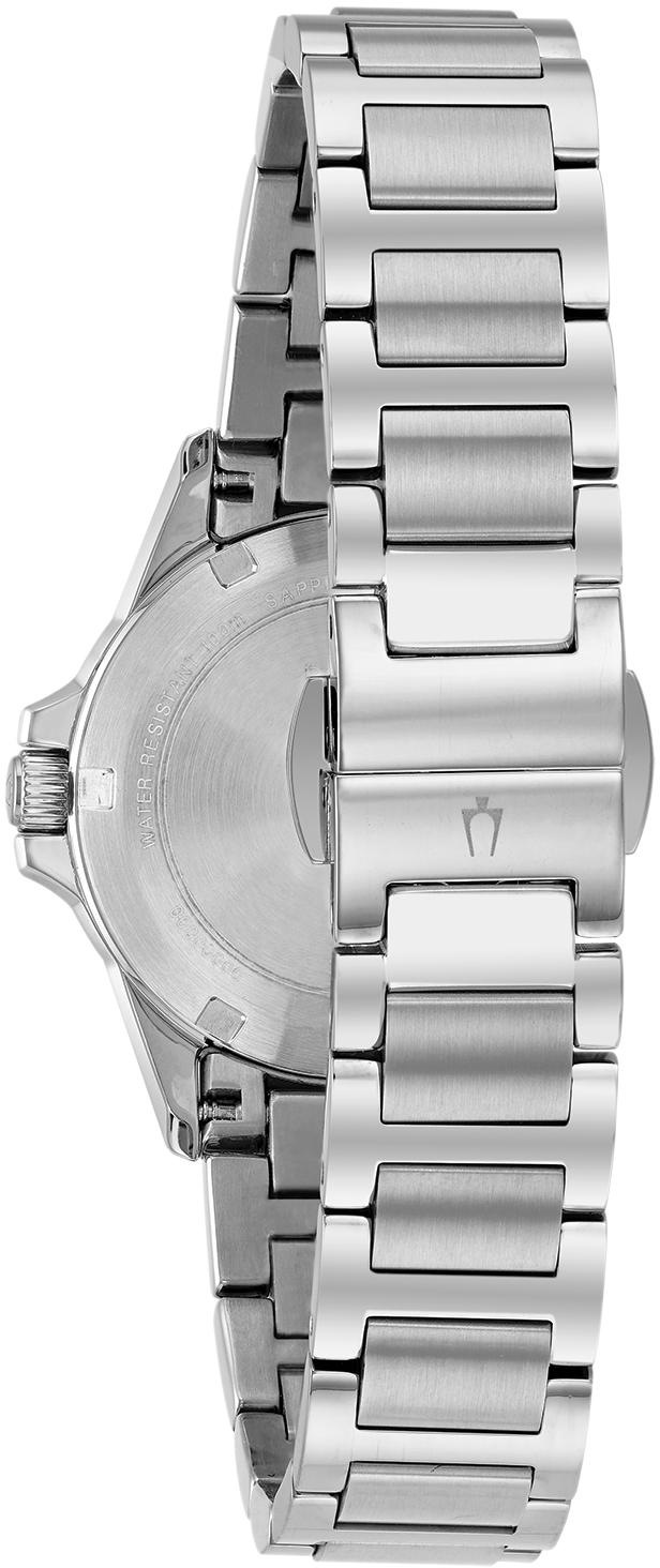 Bulova Quarzuhr »Marine Star«, Armbanduhr, Damenuhr, Datum, Diamanten, Saphirglas, Edelstahlarmband