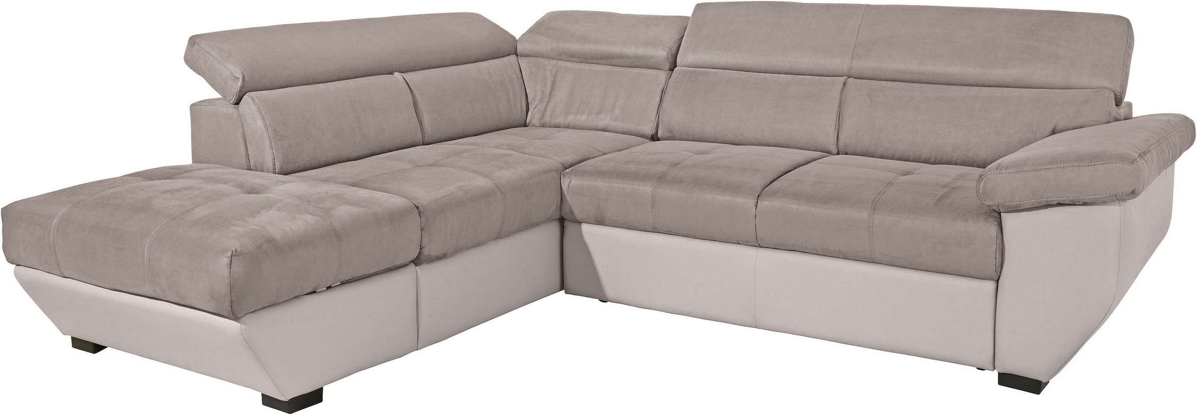 COTTA Polstergarnitur »Speedway L-Form«, (Set), Set bestehend aus: Ecksofa mit Kopfteilverstellung & Hocker