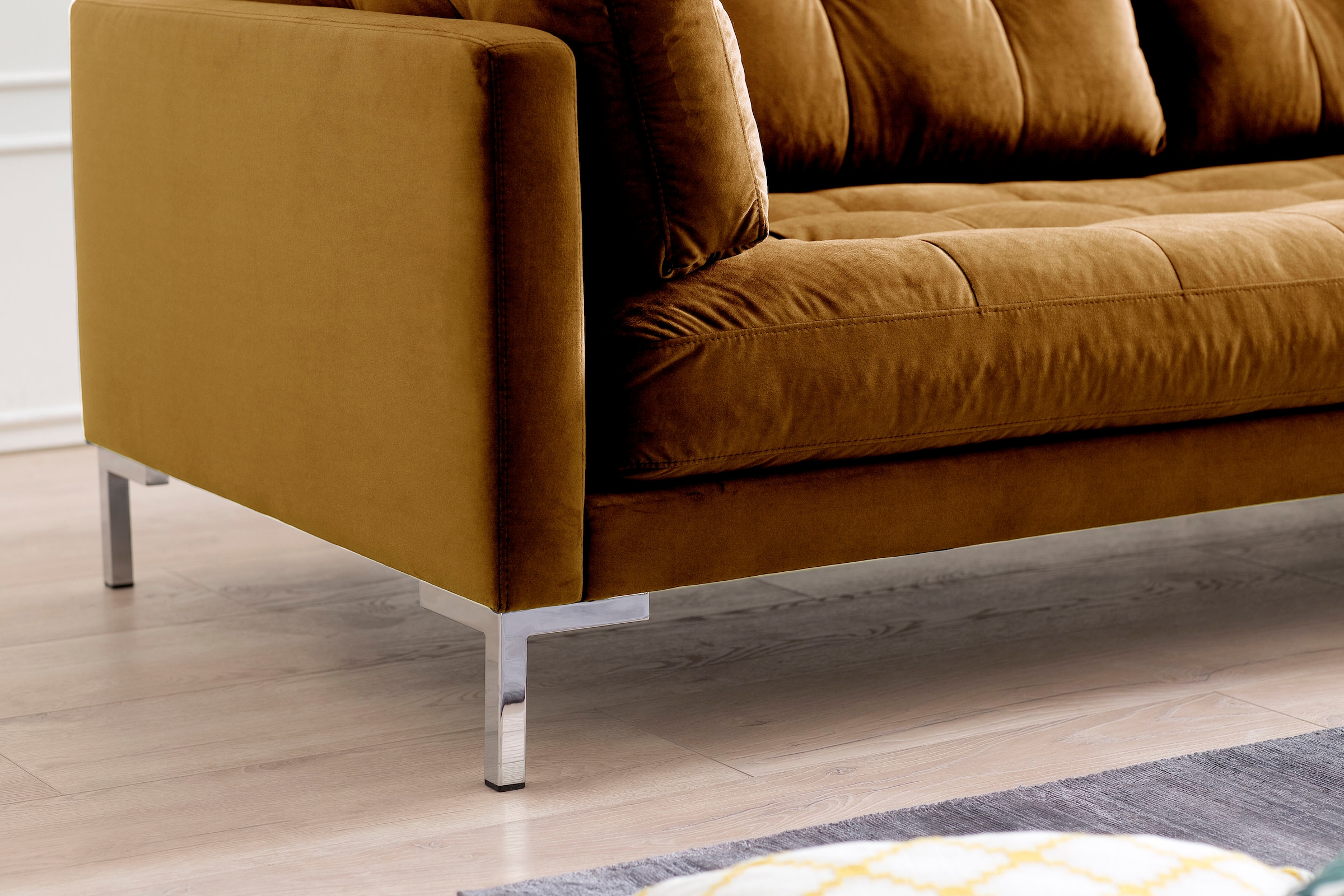 Trends by HG 2-Sitzer »Landau«, in Cord-Stoff mit Metallfuss