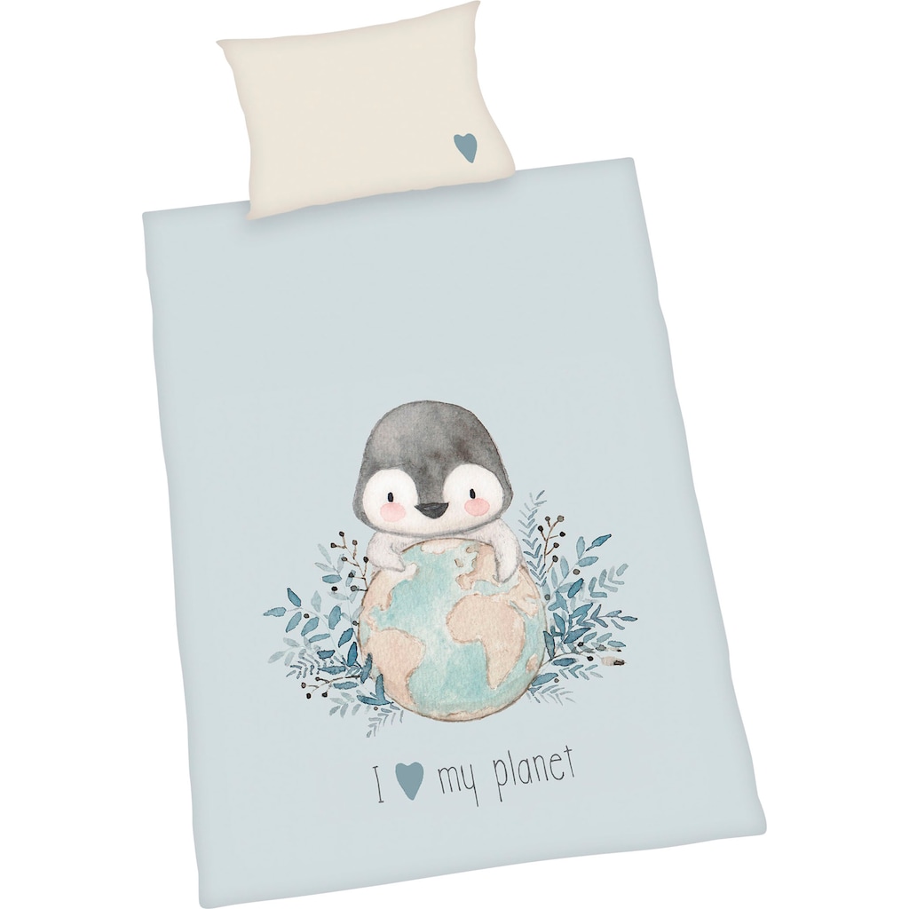 Baby Best Babybettwäsche »Pinguin«, (2 tlg.), mit liebevollem Motiv