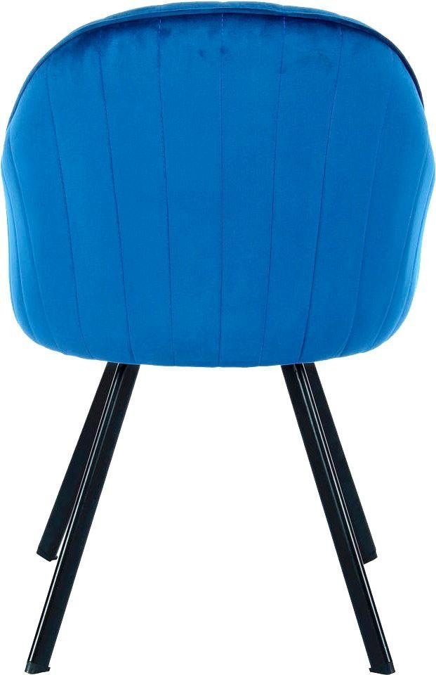 Kayoom Stuhl »Jodie 125 2er-Set, Sitzfläche mit Polsterung«, (Set), 2 St., samtweicher Bezug, bequem, einfarbiges Design
