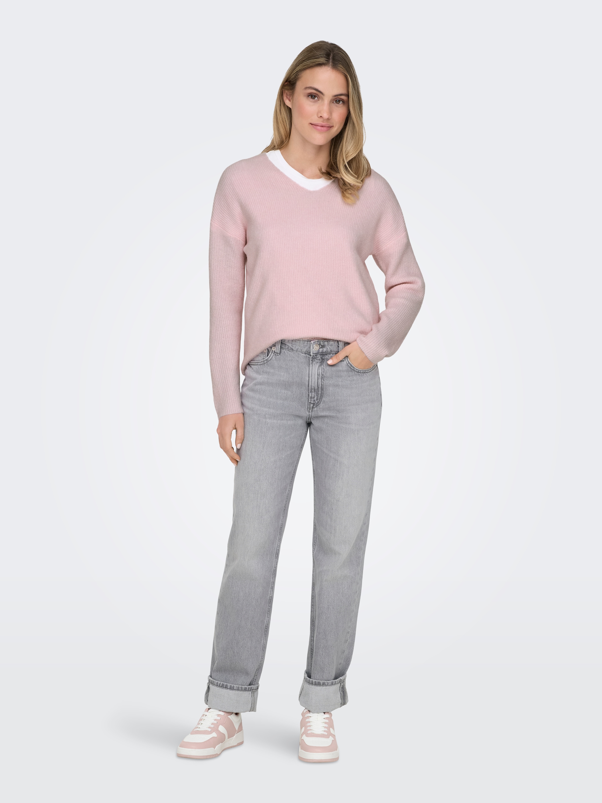 ONLY V-Ausschnitt-Pullover »ONLCAMILLA V-NECK L/S PULLOVER KNT NOOS«