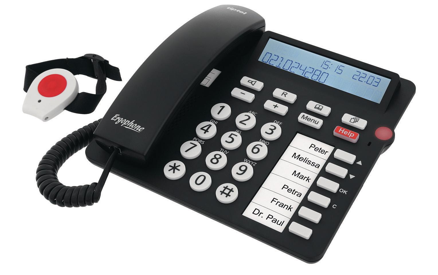 Tiptel Kabelgebundenes Telefon »Ergophone 1310 Schwarz«