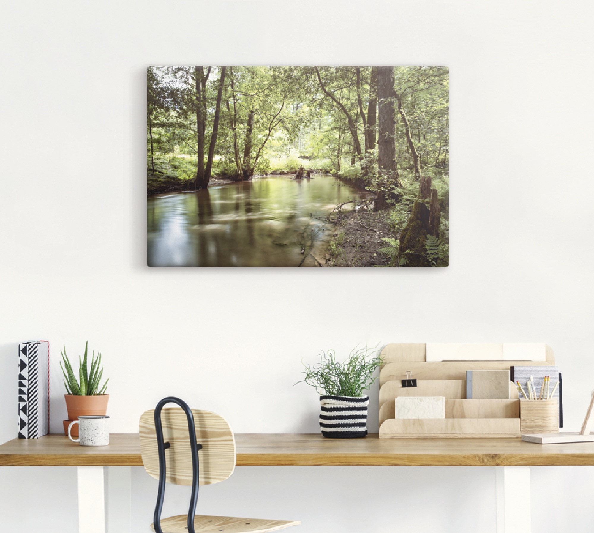 Artland Leinwandbild "Spessart II" Wald 1 Stk. tlg. auf Holzrahmen gespannt