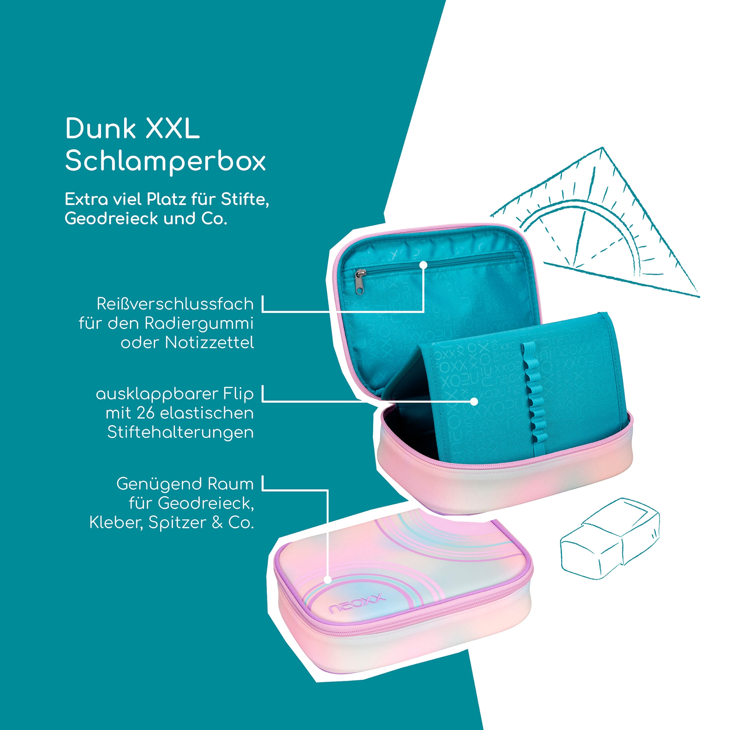 neoxx Schreibgeräteetui »Schlamperbox, Dunk, Candy Party«