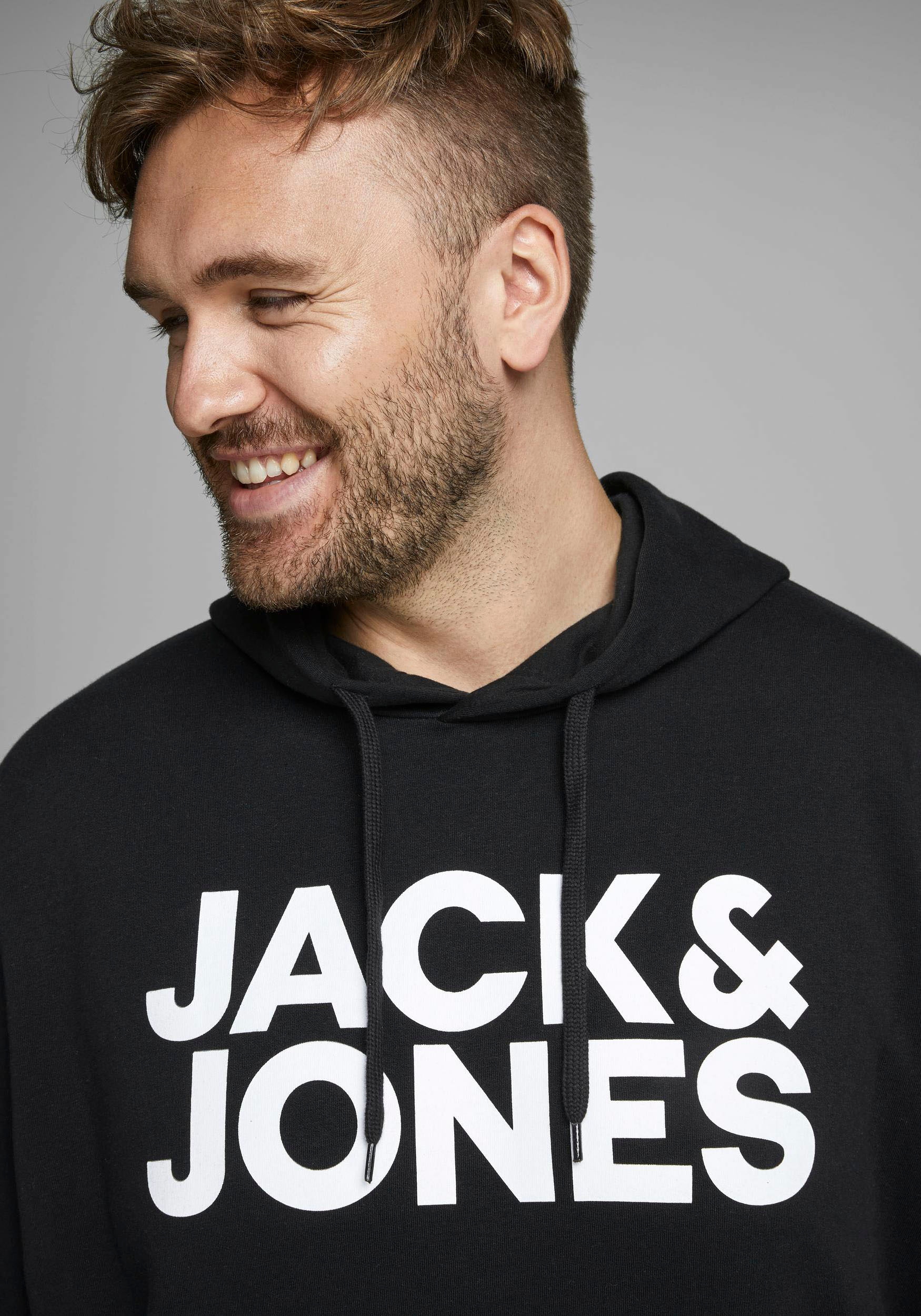 Jack & Jones PlusSize Kapuzensweatshirt »CORP LOGO SWEAT HOOD«, Bis Grösse 6XL