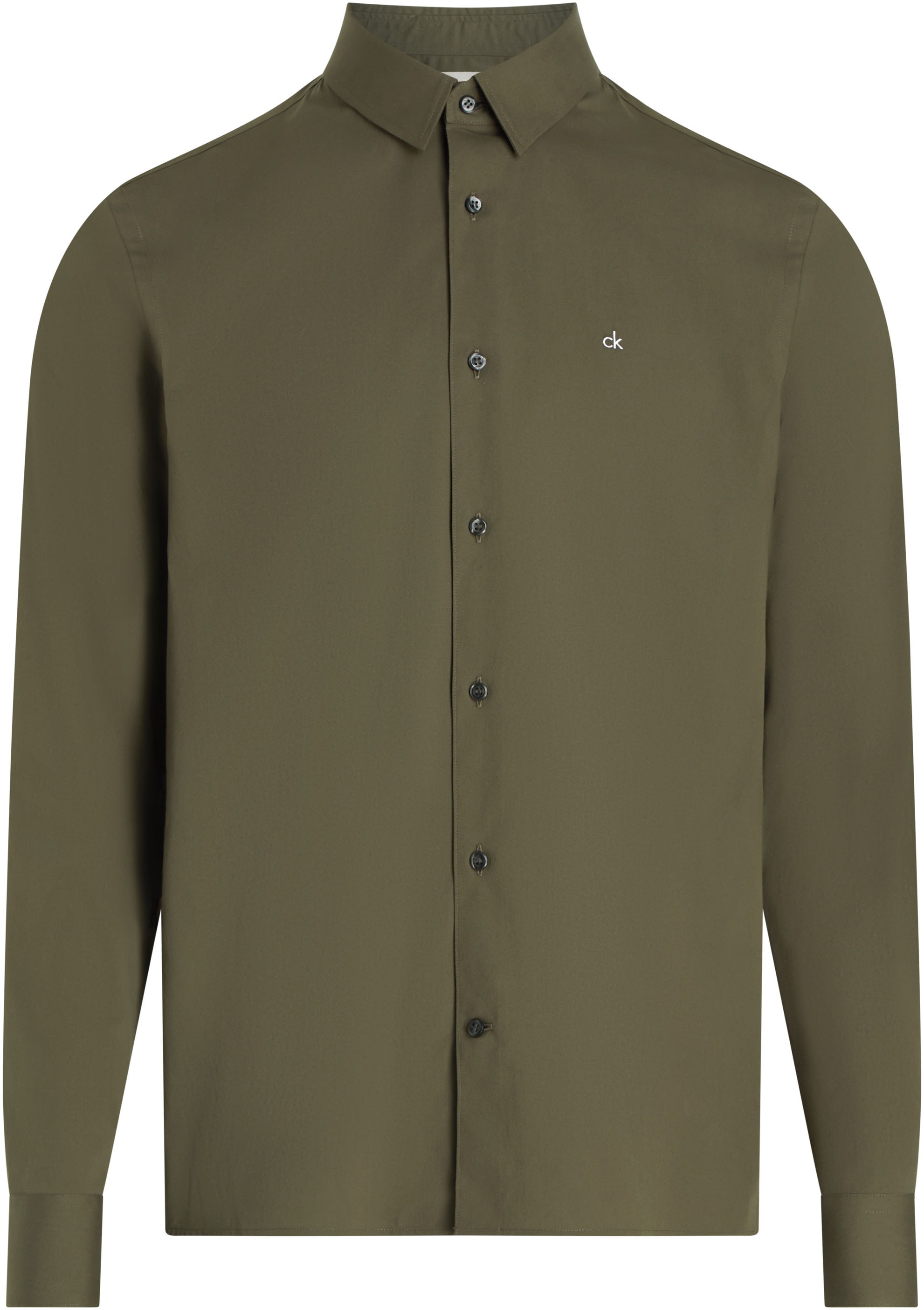 Calvin Klein Businesshemd »STRETCH POPLIN SLIM SHIRT«, mit Calvin Klein Logo auf der Brust
