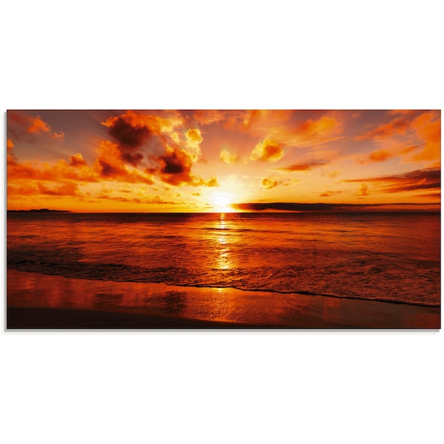 Artland Glasbild »Schöner Sonnenuntergang Strand«, Gewässer, (1 St.), in  verschiedenen Grössen online bestellen | Jelmoli-Versand