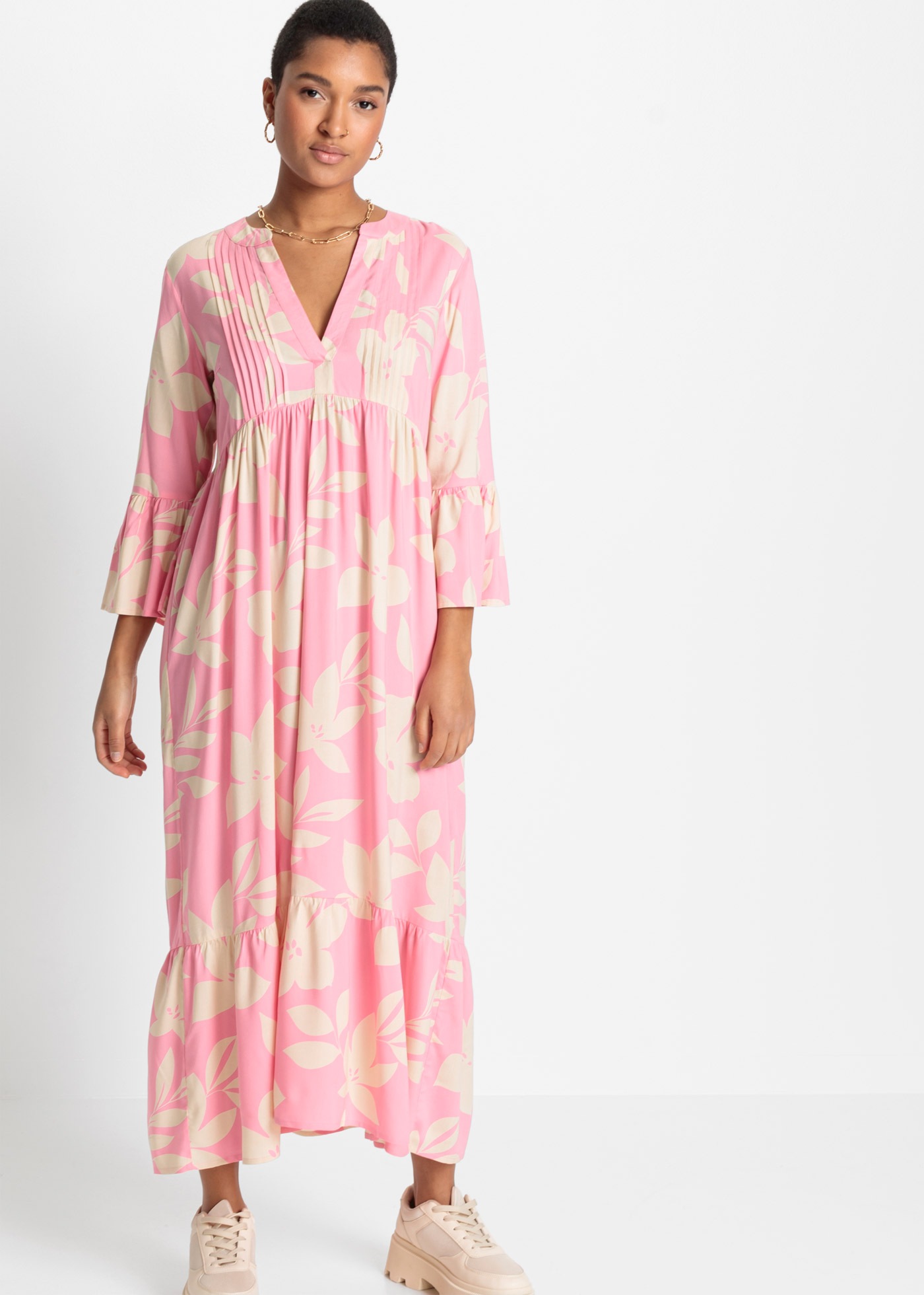 bonprix Maxikleid »Maxikleid aus fliessender Viskose« Maxikleid aus fliessender Viskose