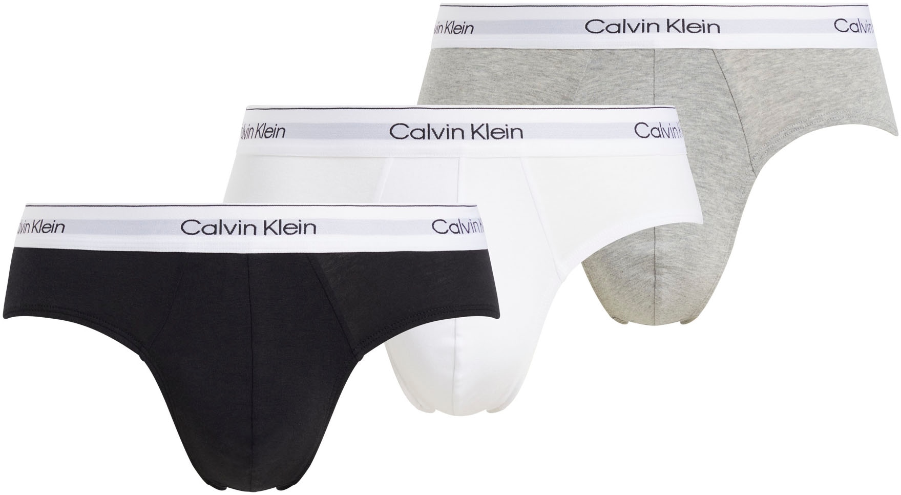 Calvin Klein Underwear Hipster »HIP BRIEF 3PK« Packung, 3 Stk. mit Logo-Elastikbund (3 Stück)