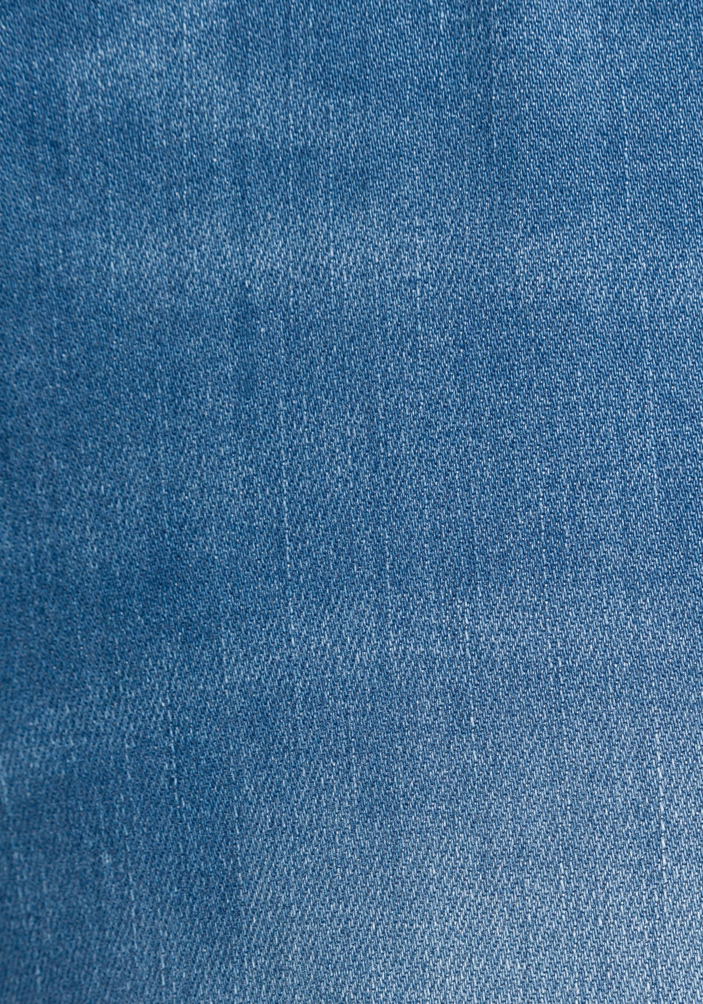 H.I.S Bootcut-Jeans »High-Waist«, hohe Taille, Bootcut, mit Used-Effekten, auch in Langgrössen