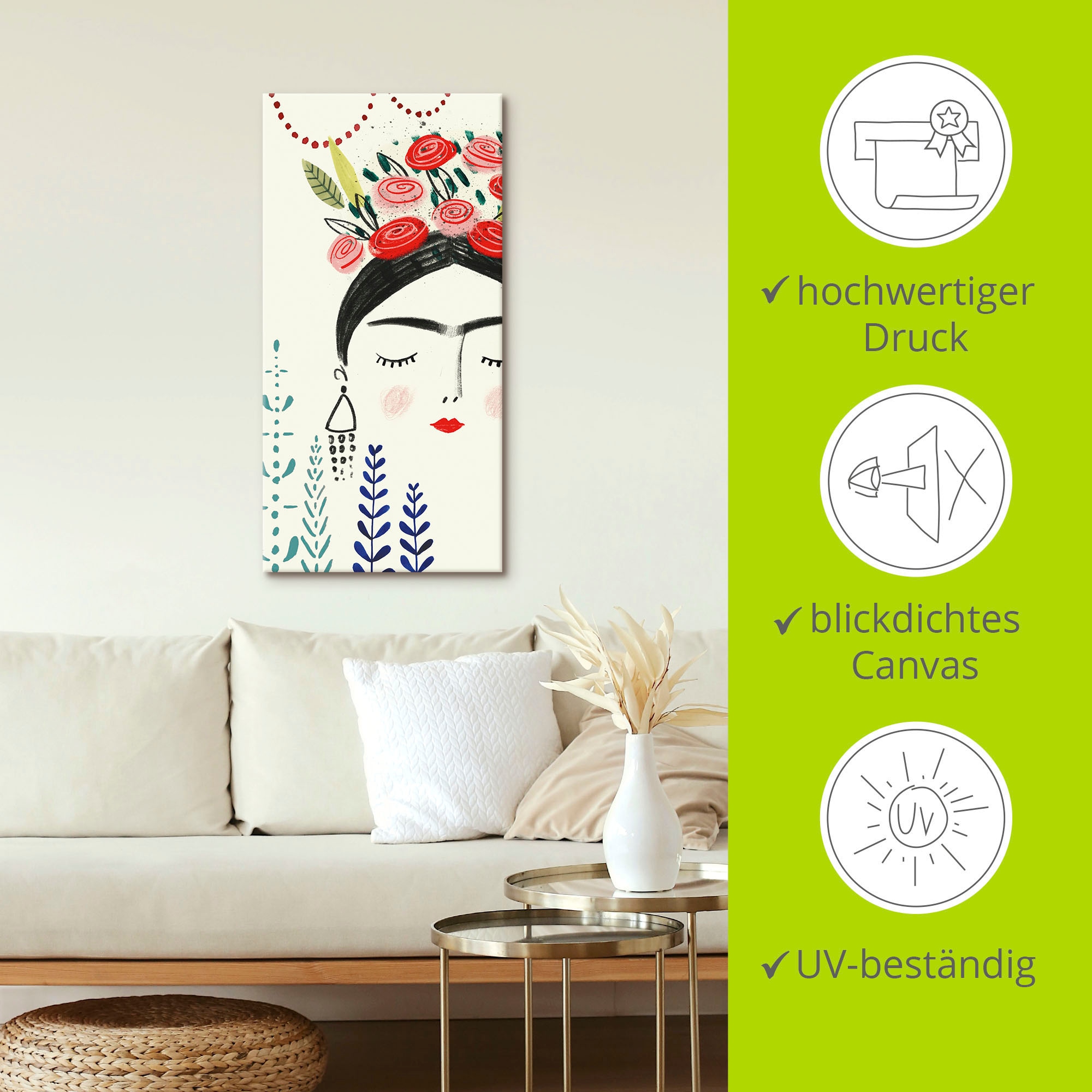 Artland Wandbild »Fridas Traum Collektion B«, Bilder von Frauen, (1 St.),  als Alubild, Leinwandbild, Wandaufkleber oder Poster in versch. Grössen  online kaufen | Jelmoli-Versand | Poster