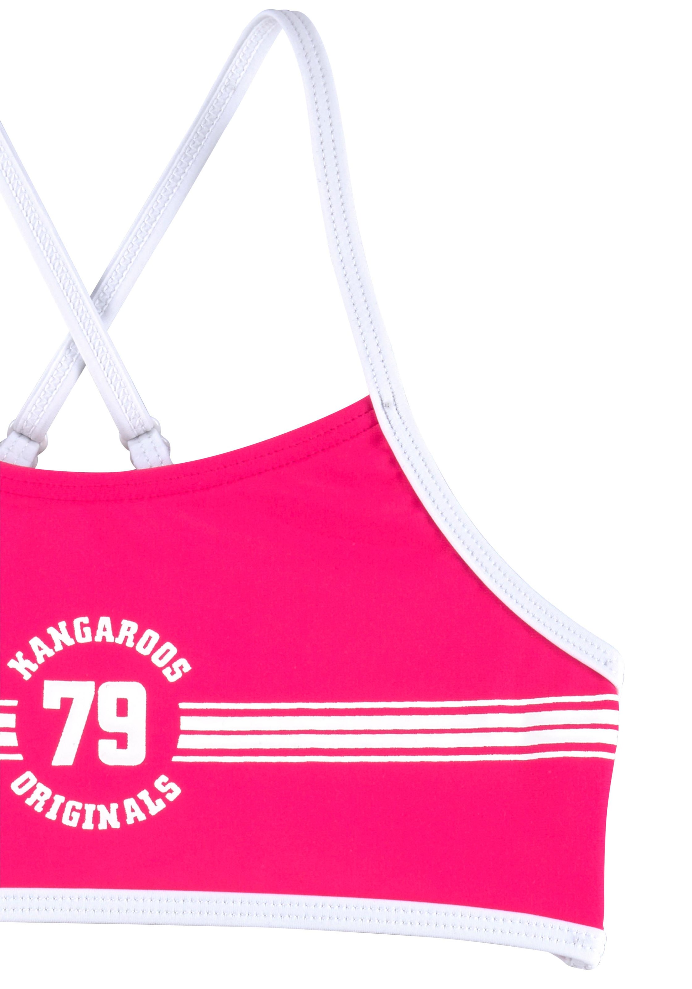 ✵ KangaROOS | Jelmoli-Versand sportlichem günstig »Sporty«, Frontdruck Bustier-Bikini bestellen mit