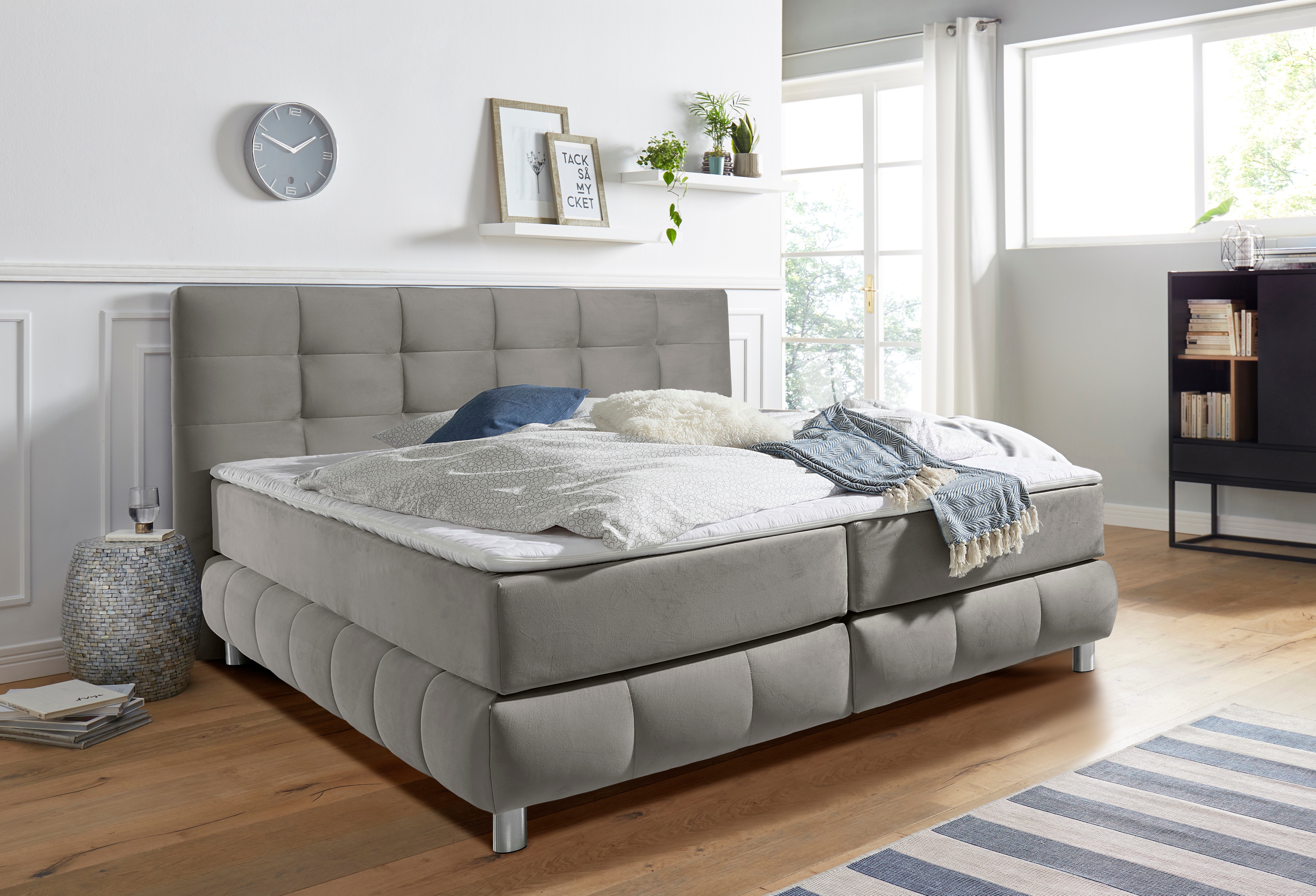 Home affaire Boxspringbett "Salo" incl. Topper, 6 Breiten, 2 Härtegrade, TFK auch in Härtegrad 4