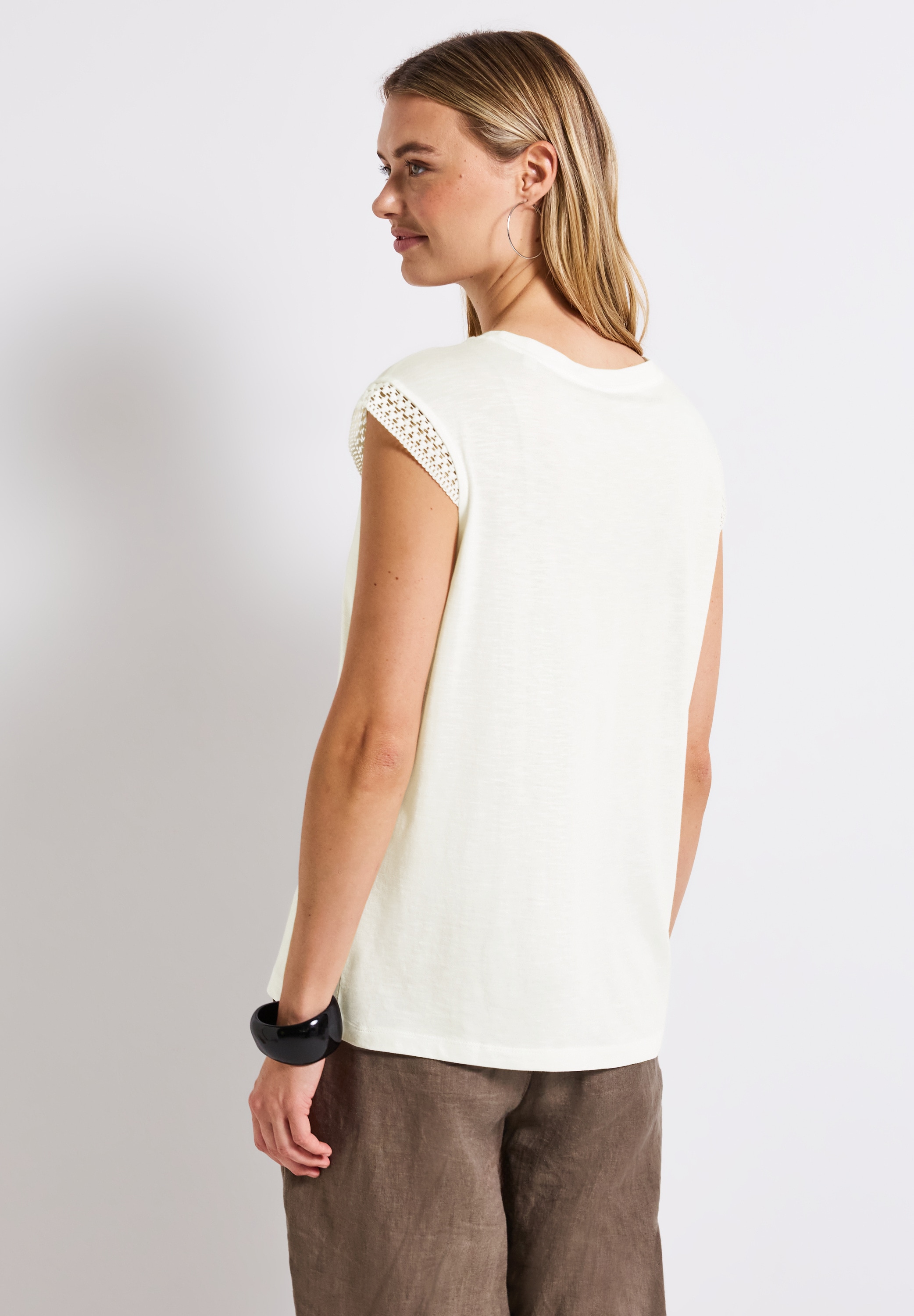 STREET ONE Shirttop, mit Häkeldetails