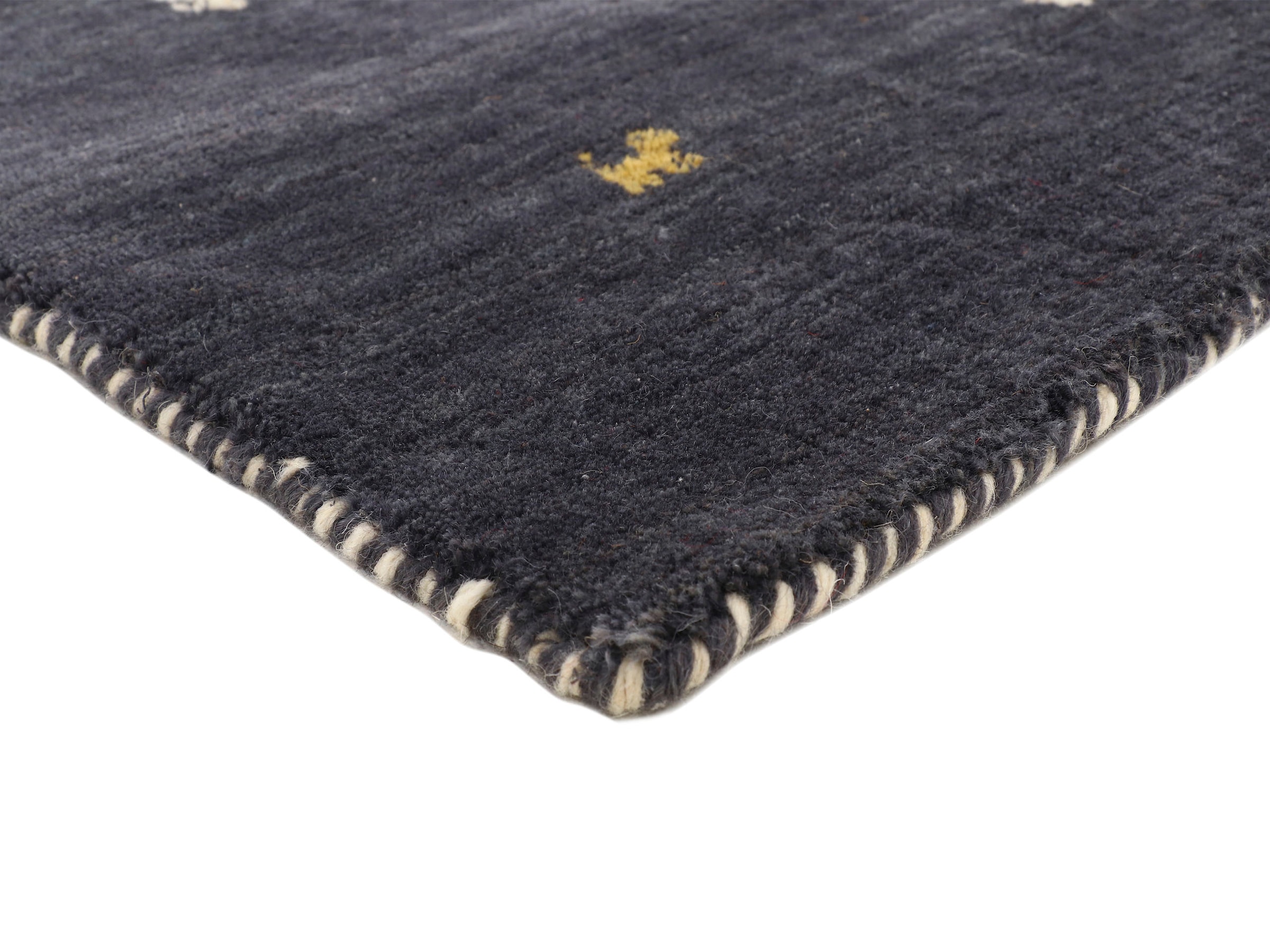 carpetfine Wollteppich »Gabbeh Uni, auch als Läufer erhältlich«, rechteckig, 15 mm Höhe, reine Wolle, handgewebt, Gabbeh Loom Tiermotiv, grosse Farbauswahl
