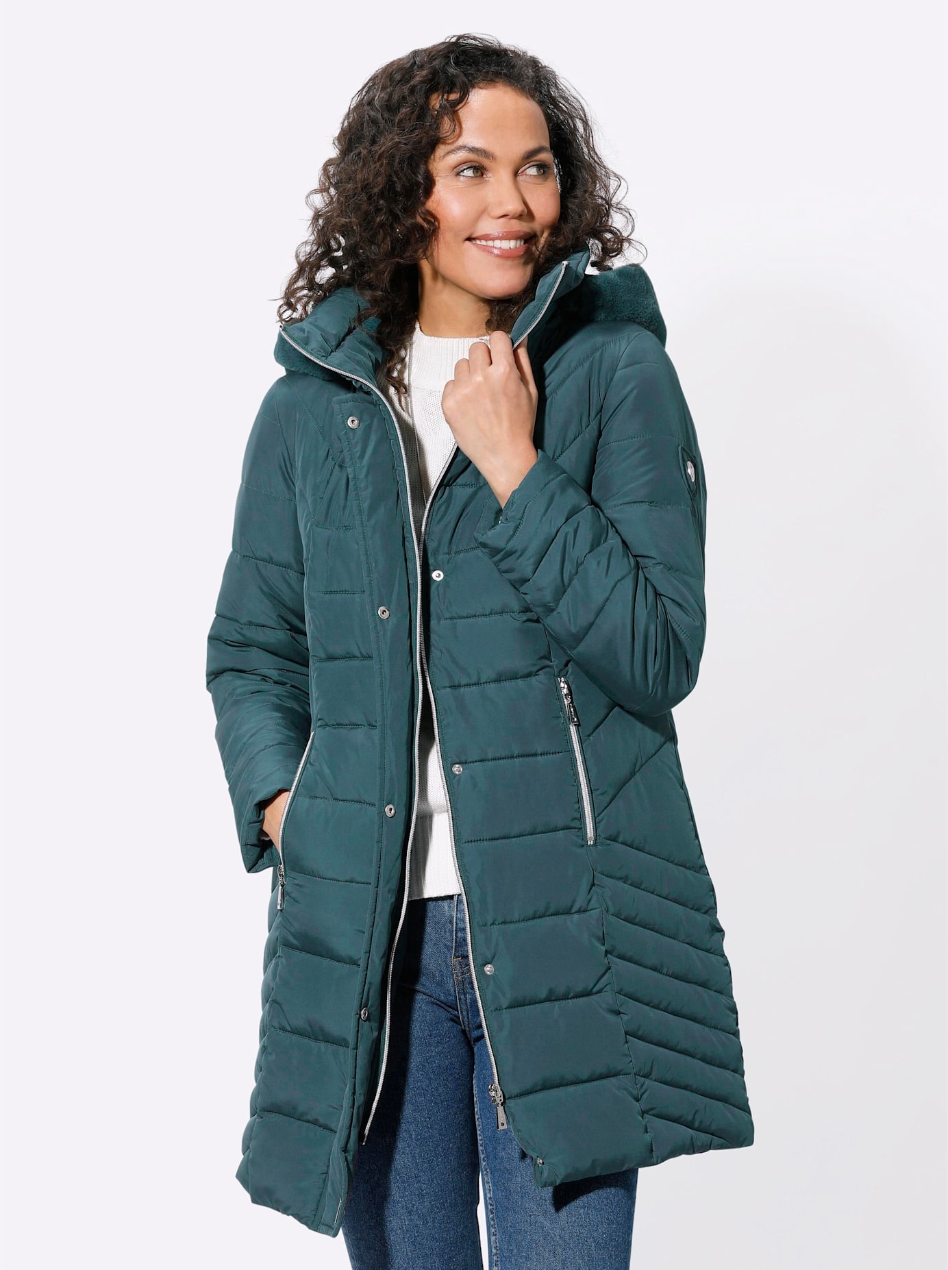 Casual Looks Steppjacke mit Kapuze
