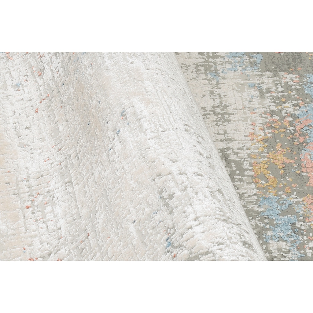 OCI DIE TEPPICHMARKE Teppich »ILLUMINATION LENOR«, quadratisch, Vintage Optik, feine Fransen, Wohnzimmer