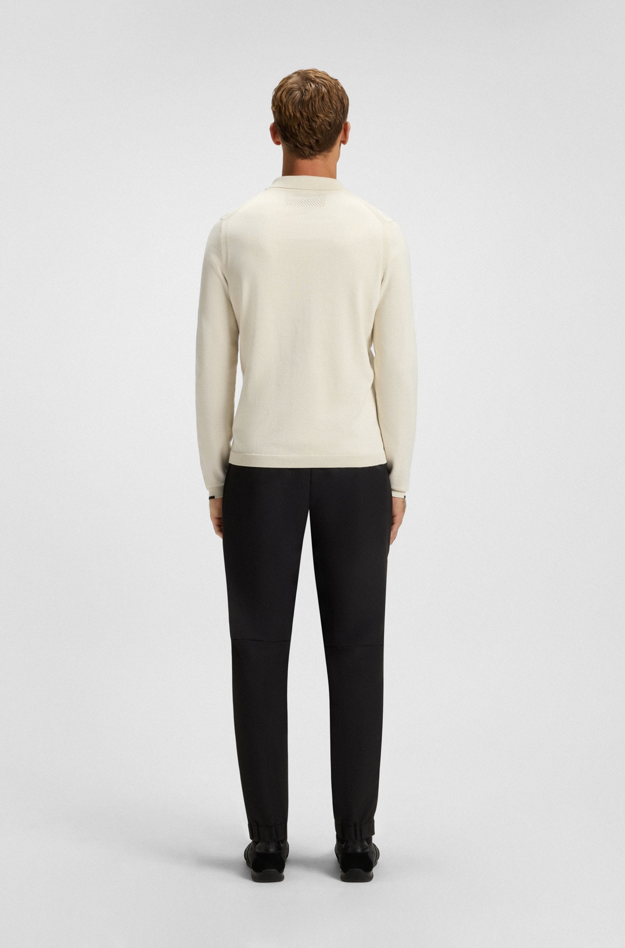 BOSS GREEN Strickpullover »KN Ever-X PL«, mit Reissverschluss, regular fit, toniges Logo