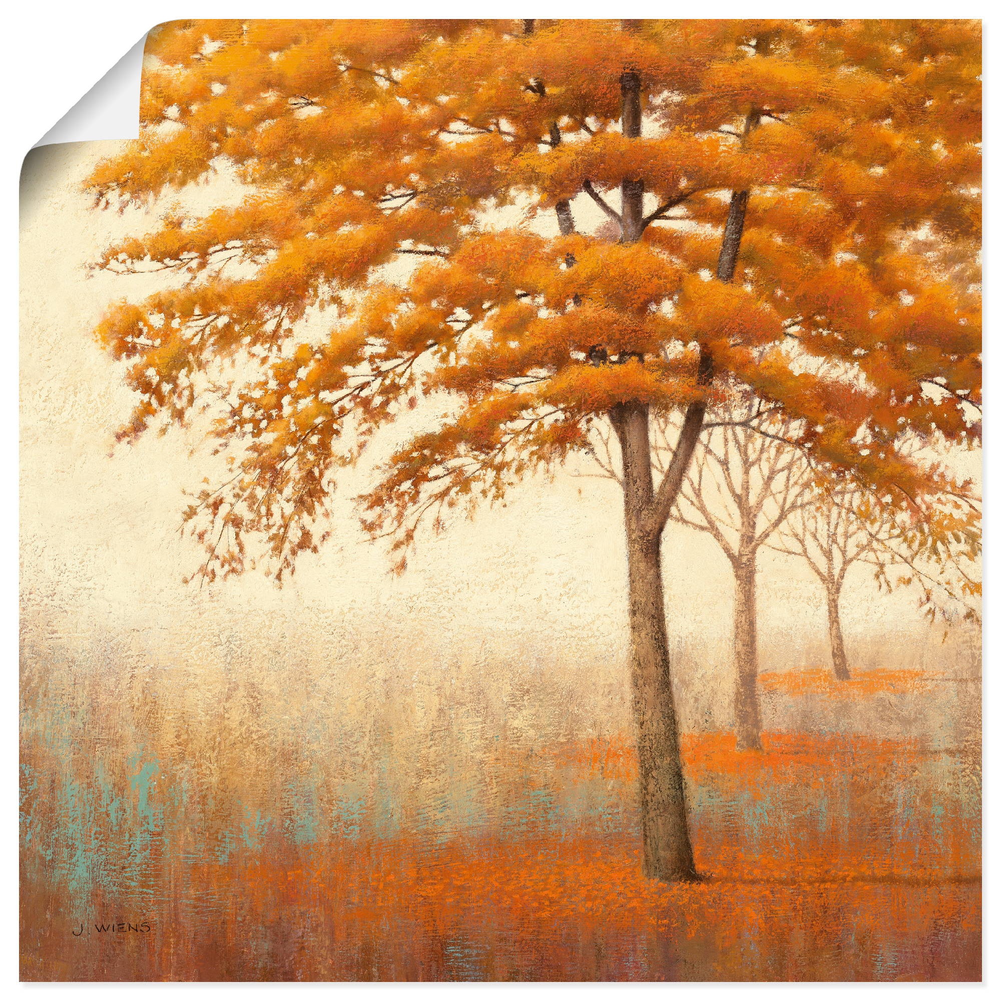 Wandbild »Herbst Baum I«, Bäume, (1 St.), als Leinwandbild, Poster in verschied. Grössen