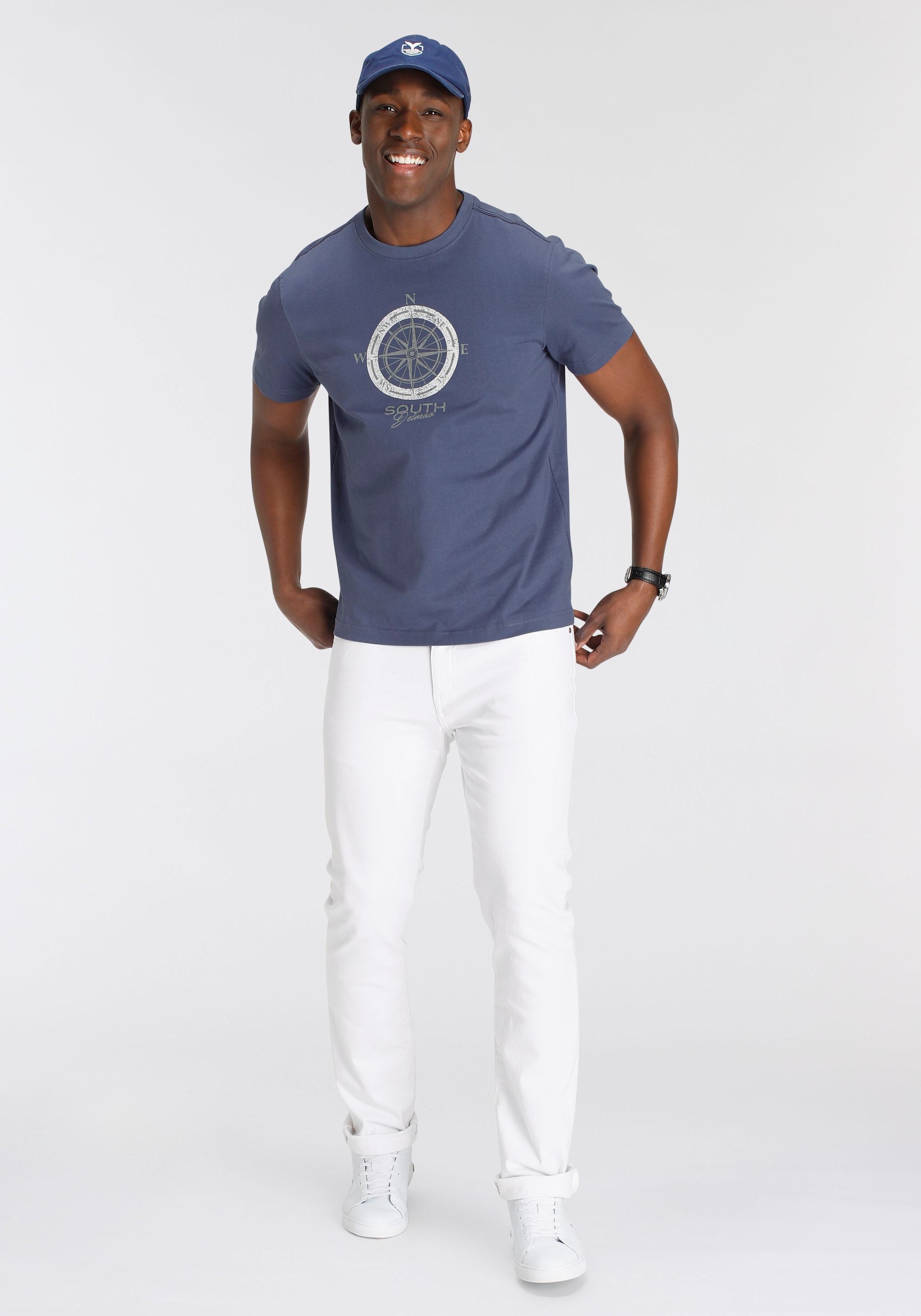 DELMAO T-Shirt, mit modischem Brustprint NEUE bestellen - MARKE! Jelmoli-Versand | online