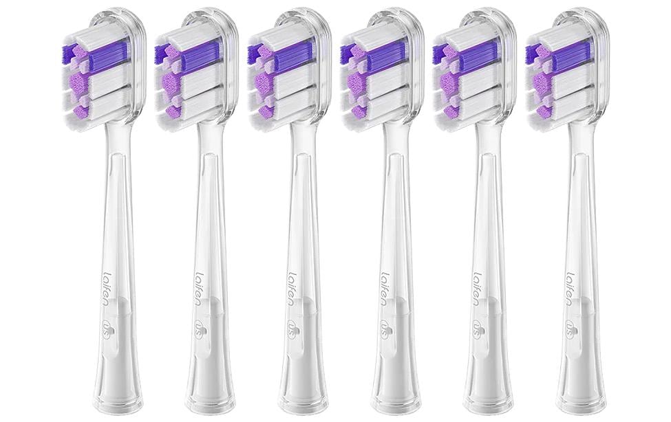laifen Aufsteckbürste »Laifen Zahnbürstenkopf Wave Ultra-Whitening Transparent, 6 Stück« Schallzahnbürste