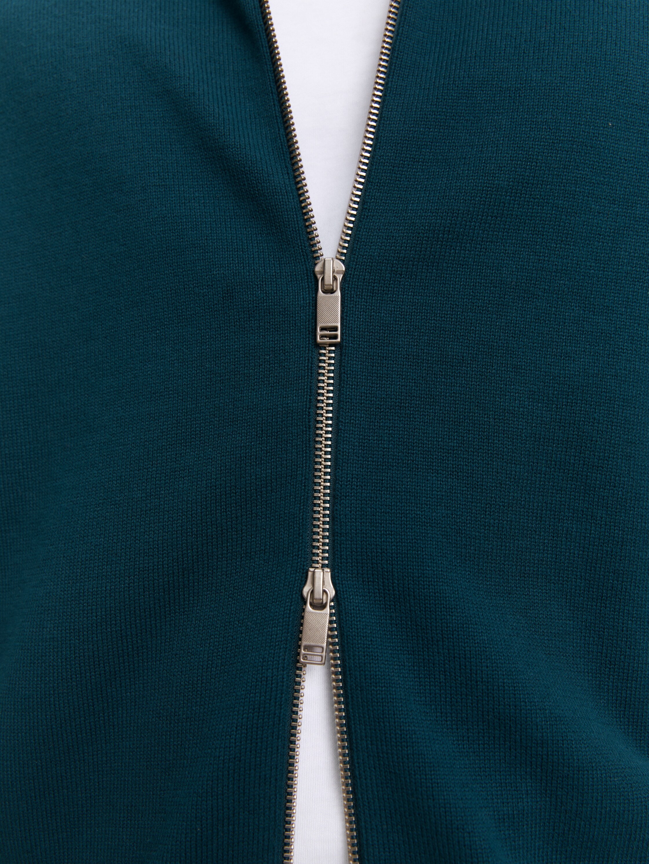 TOM TAILOR Denim Strickpullover, mit Reissverschluss