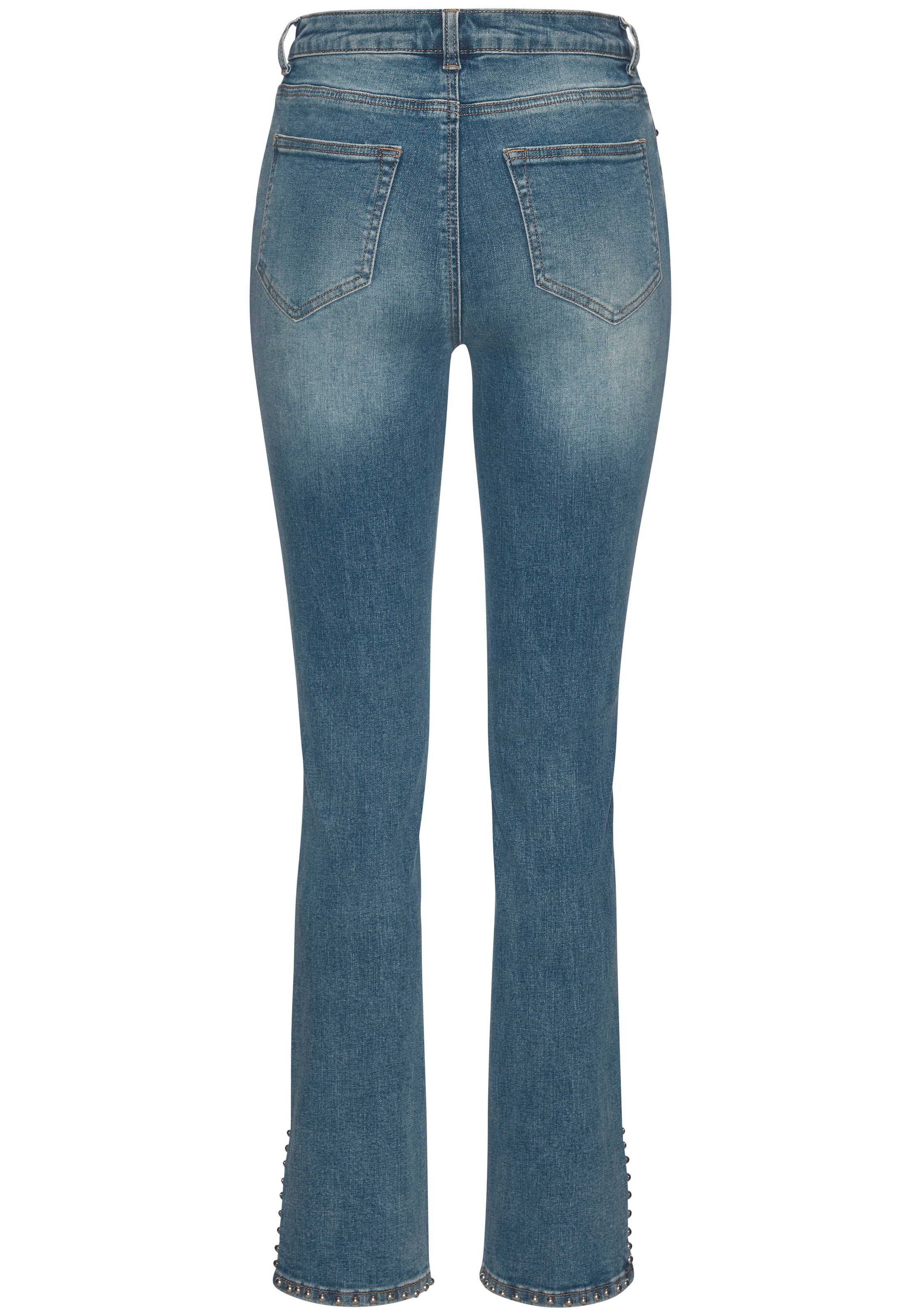 Buffalo Bootcut-Jeans, mit Schlitz, Nietendetails, Skinny Jeans, modisch