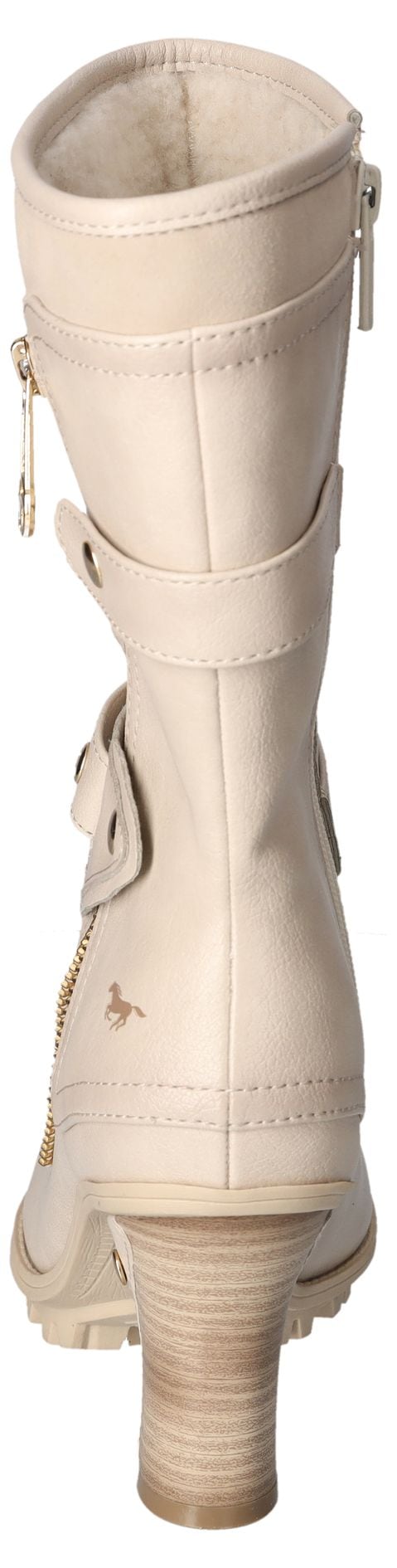 Mustang Shoes Winterstiefel, Absatzstiefel, Reissverschluss, mit trendigen Details