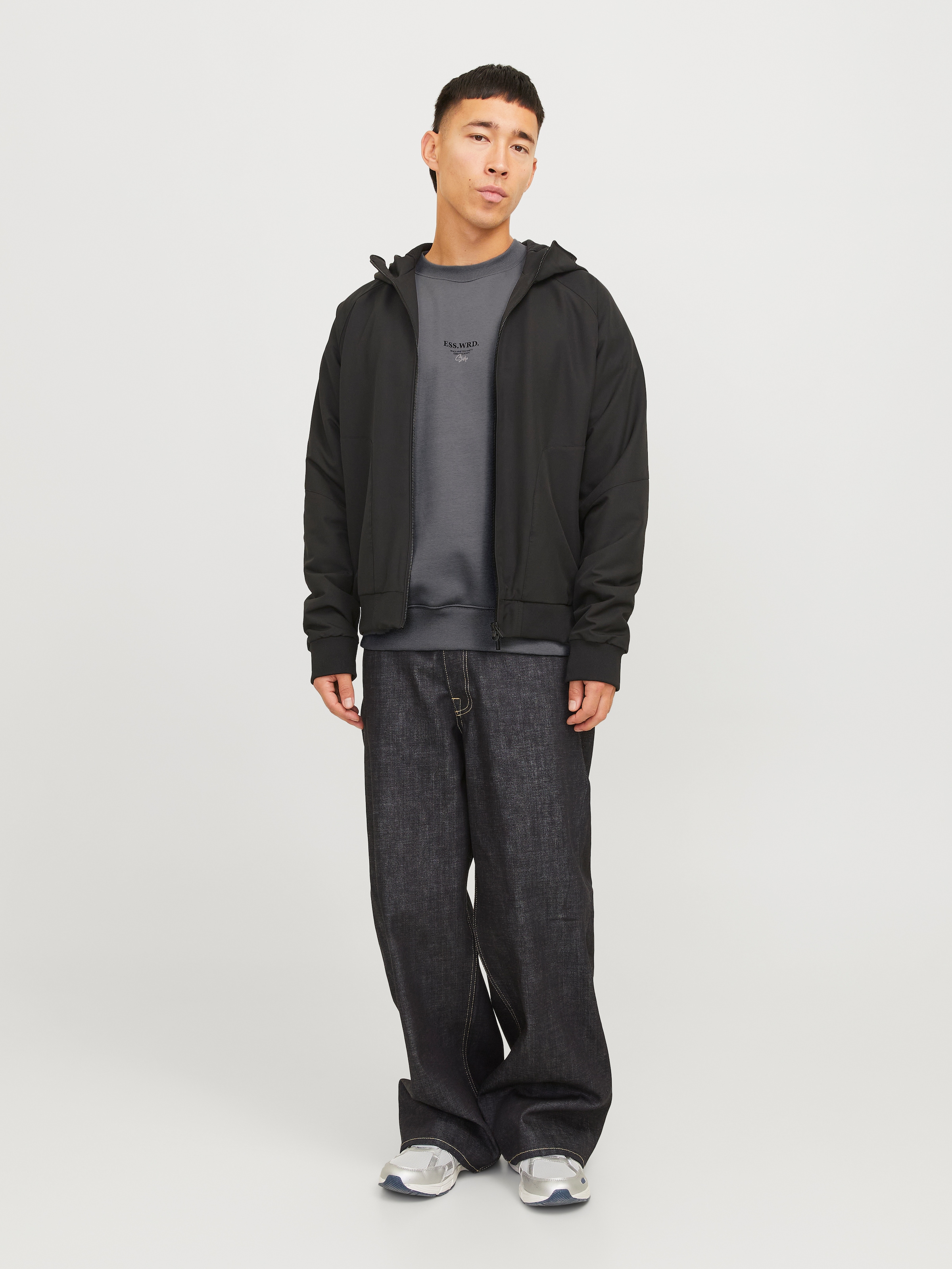 Jack & Jones Sweatshirt »JJEURBAN EDGE STUDIO SWEAT CREW NOOS«, mit Front und Back Print