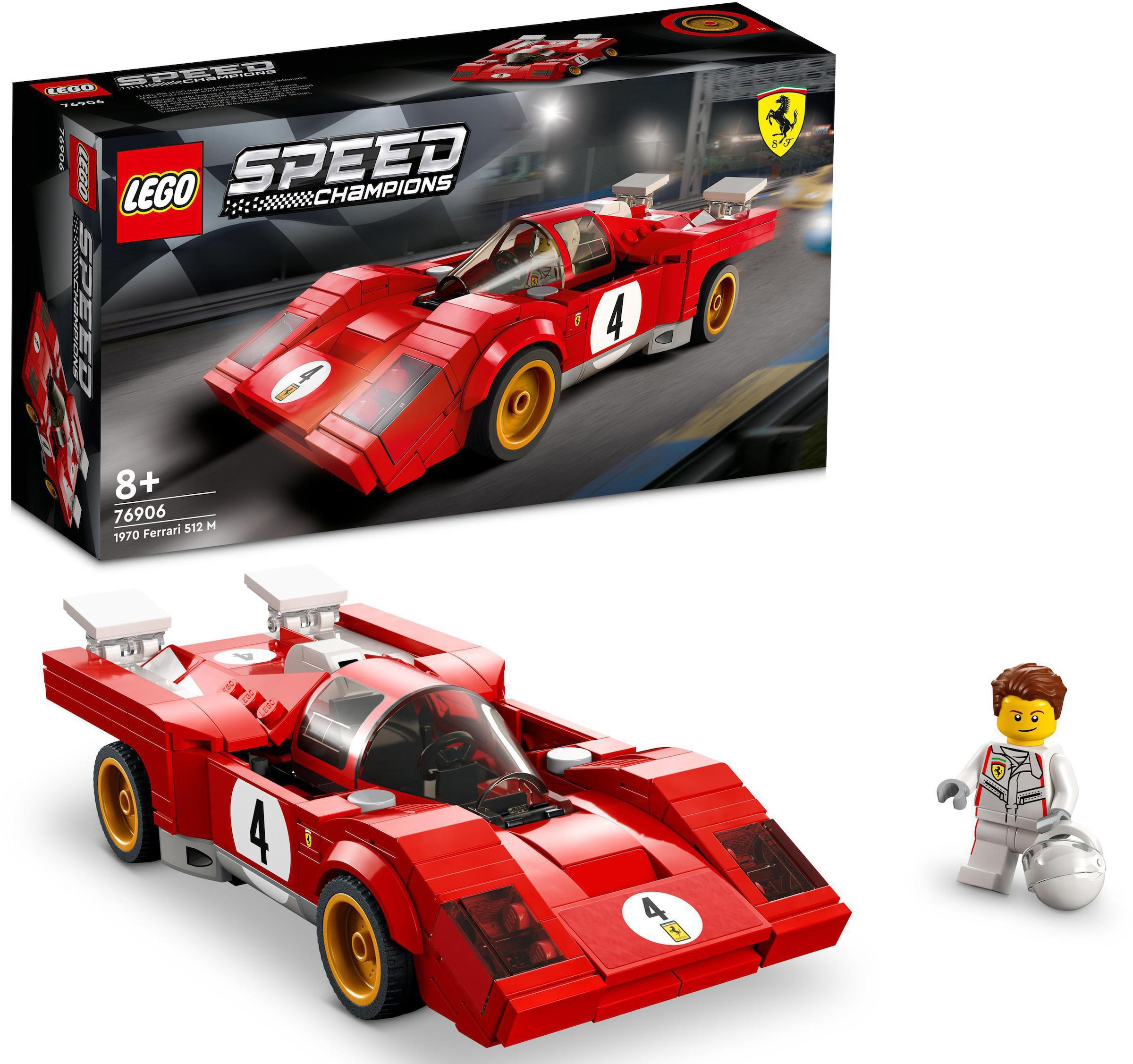 LEGO® Konstruktionsspielsteine »1970 Ferrari 512 M (76906), LEGO® Speed Champions«, (291 St.), Made in Europe