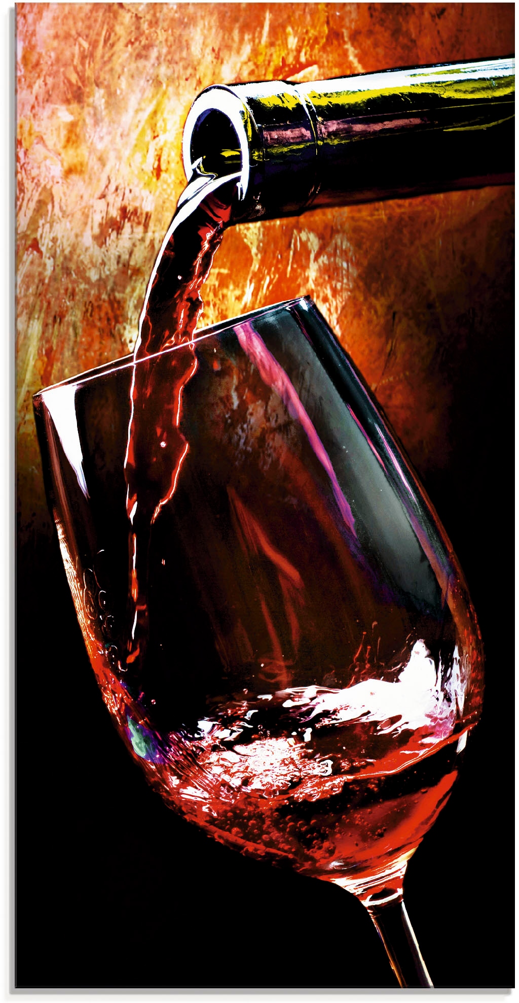Artland Glasbild »Wein - Rotwein«, Getränke, (1 St.), in verschiedenen Grössen