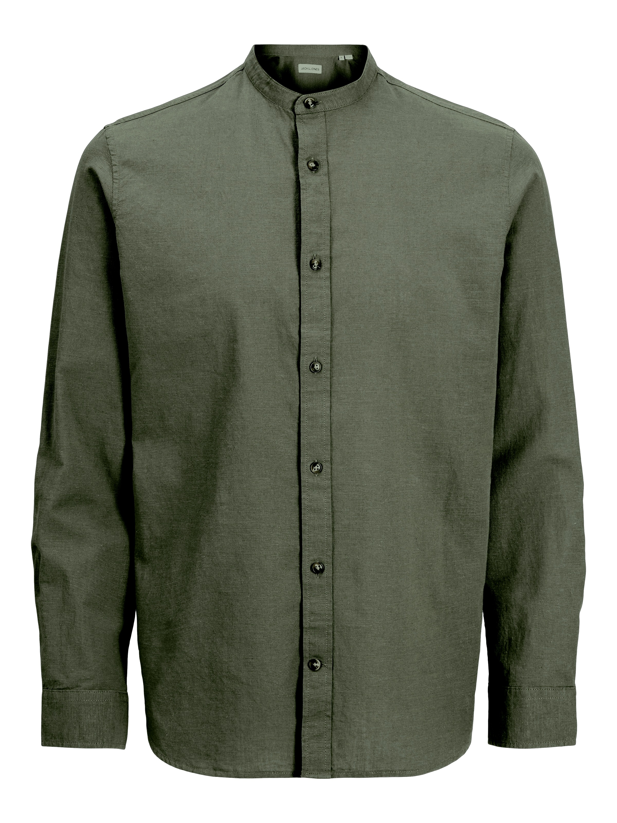 Jack & Jones Langarmhemd »JJESUMMER BAND SHIRT LS SN«, mit Bandkragen