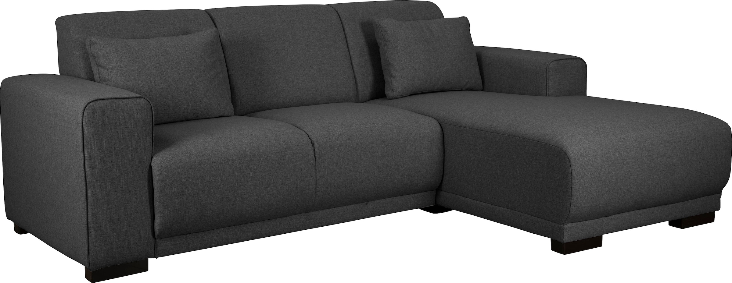 Home affaire Ecksofa »BORNHOLM L-Form mit Recamiere, Masse B/T/H: 234/162/85 cm«, Recamiere links oder rechts bestellbar, Wellenfederung, inkl. 2 Kissen