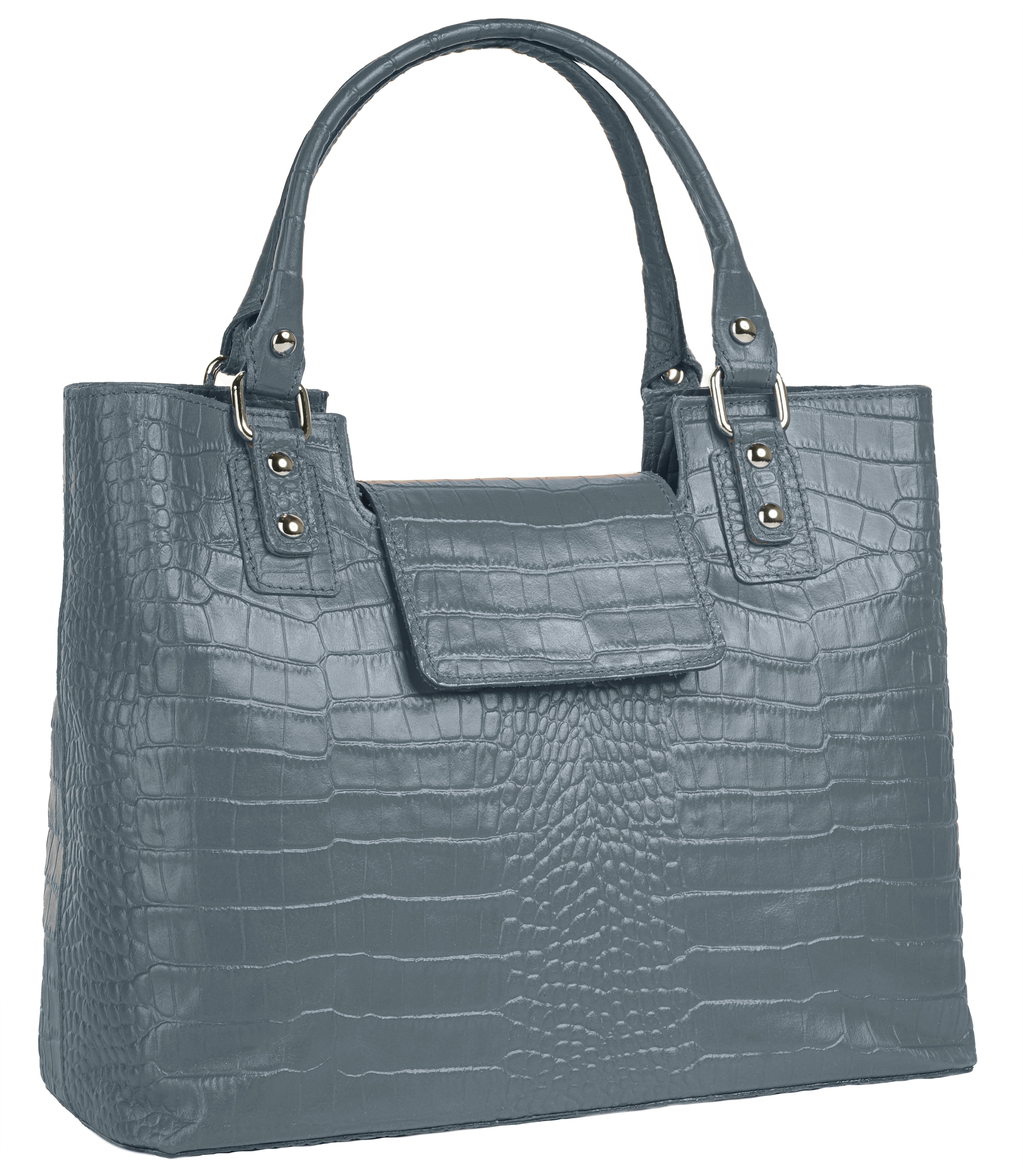 Cluty Henkeltasche, echt Leder, Made in Italy