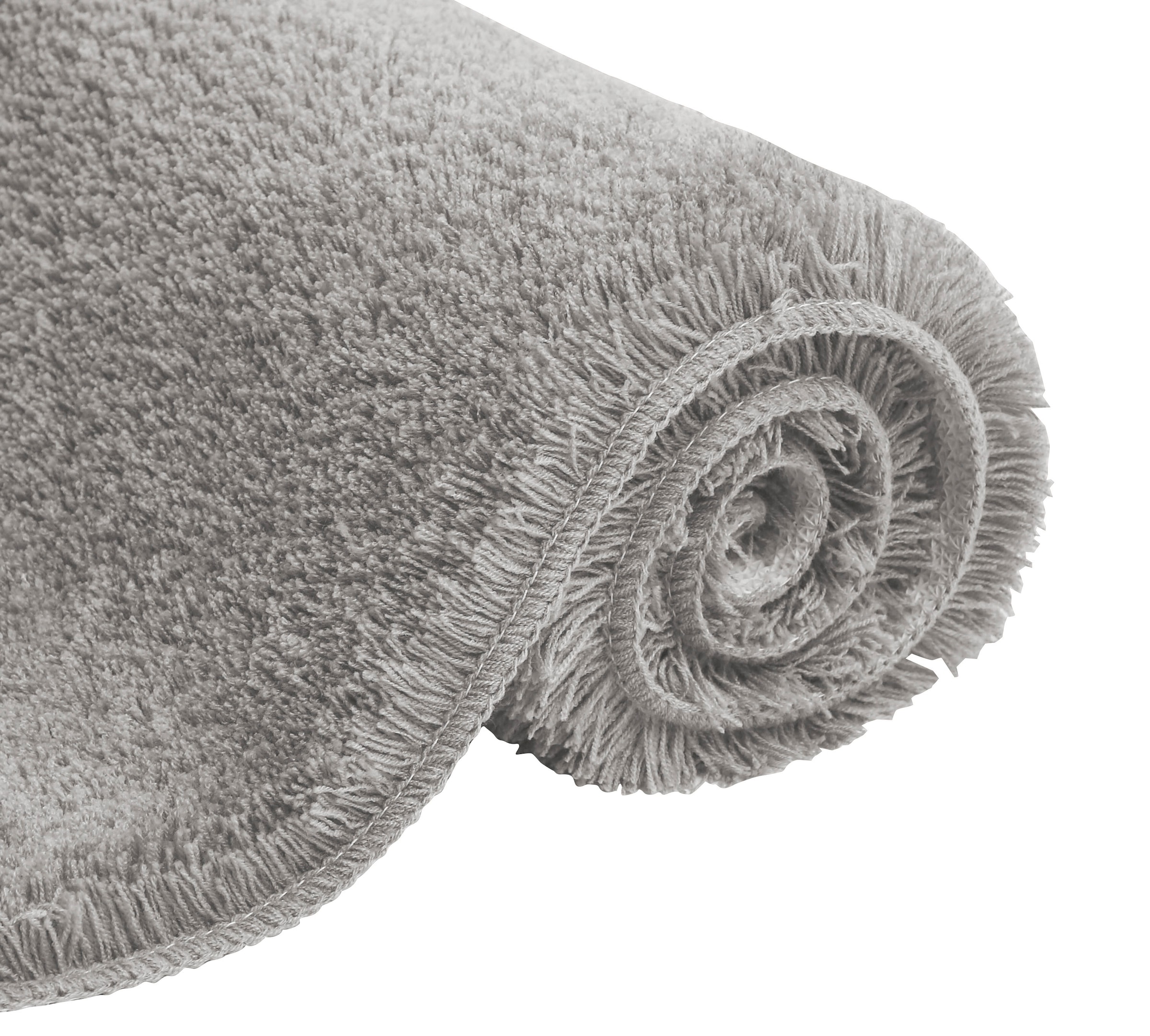 my home Badematte »Merida, Badvorleger, Badezimmer Teppich«, rutschhemmend beschichtet, fussbodenheizungsgeeignet-schnell trocknend-strapazierfähig, Badteppich, Uni Farben, rechteckig, rund & als 2-tlg. Set erhältlich