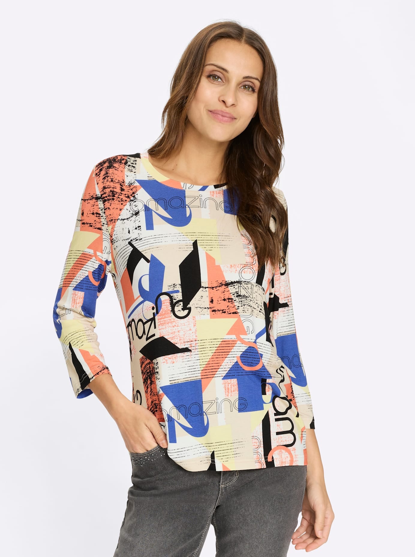 Inspirationen 3/4-Arm-Shirt »Print-Shirt« 1 tlg.
