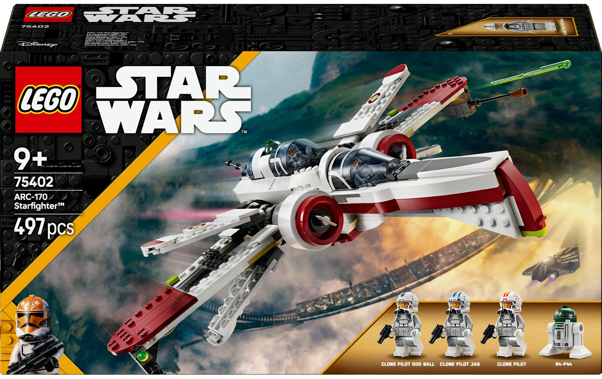 LEGO® Spielbausteine »Star Wars ARC-170 Starfighter 75402«, (497 St.)