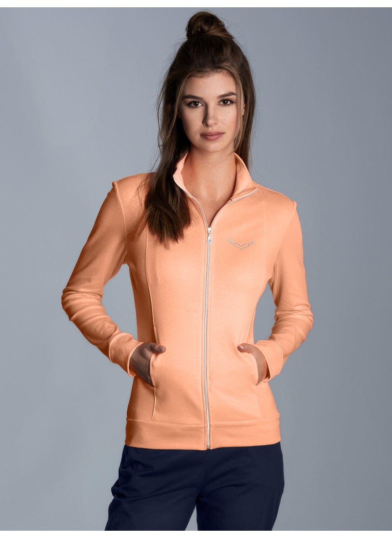 Trigema Sweatjacke »TRIGEMA Jacke veredelt mit Kristallsteinen« 1 Stk.