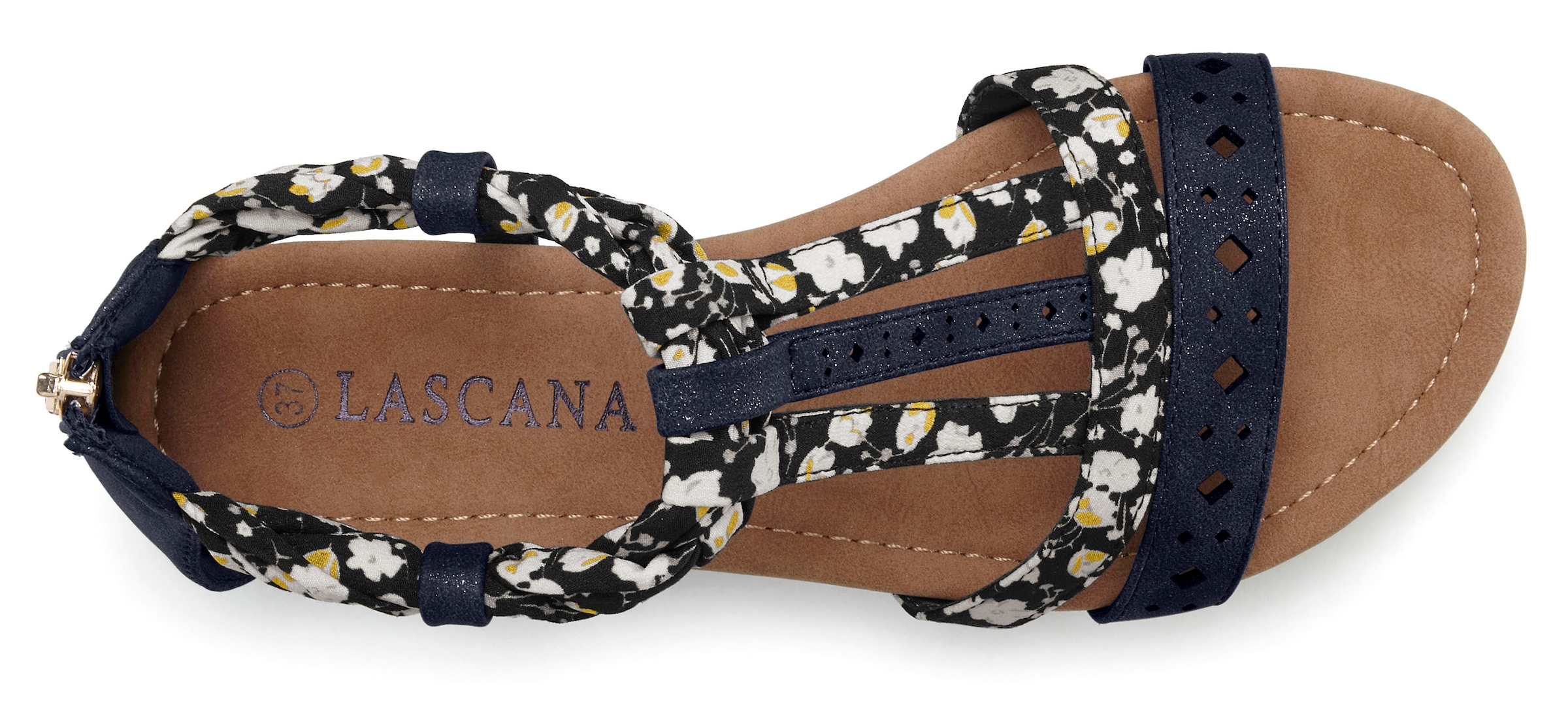 LASCANA Sandale »Sommerschuh«, Sandalette, Sommerschuh mit Riemchen im Festival-Look VEGAN