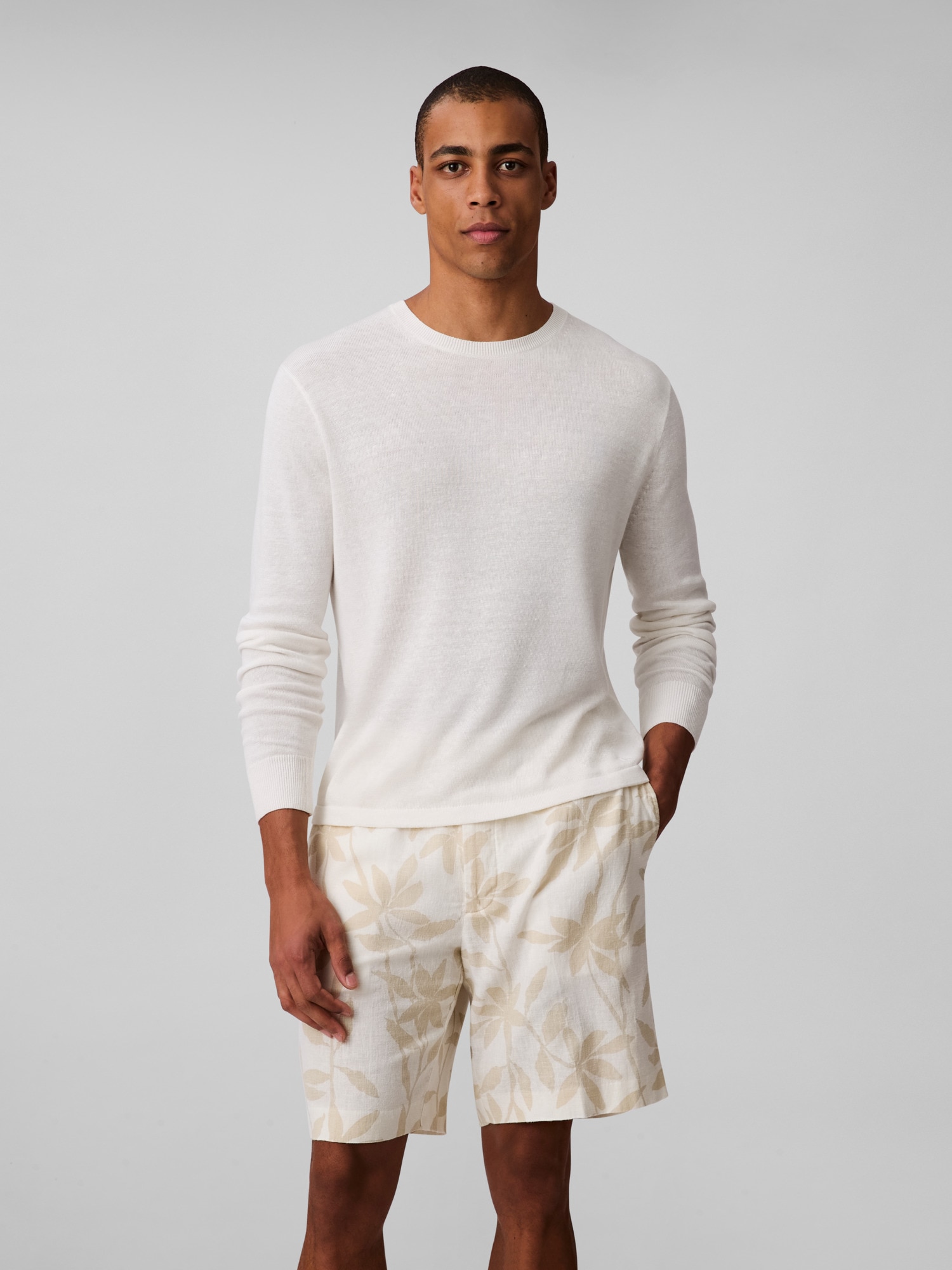 Calvin Klein Shorts »LINEN AOP PULL ON SHORT« Mit elastischem Bund