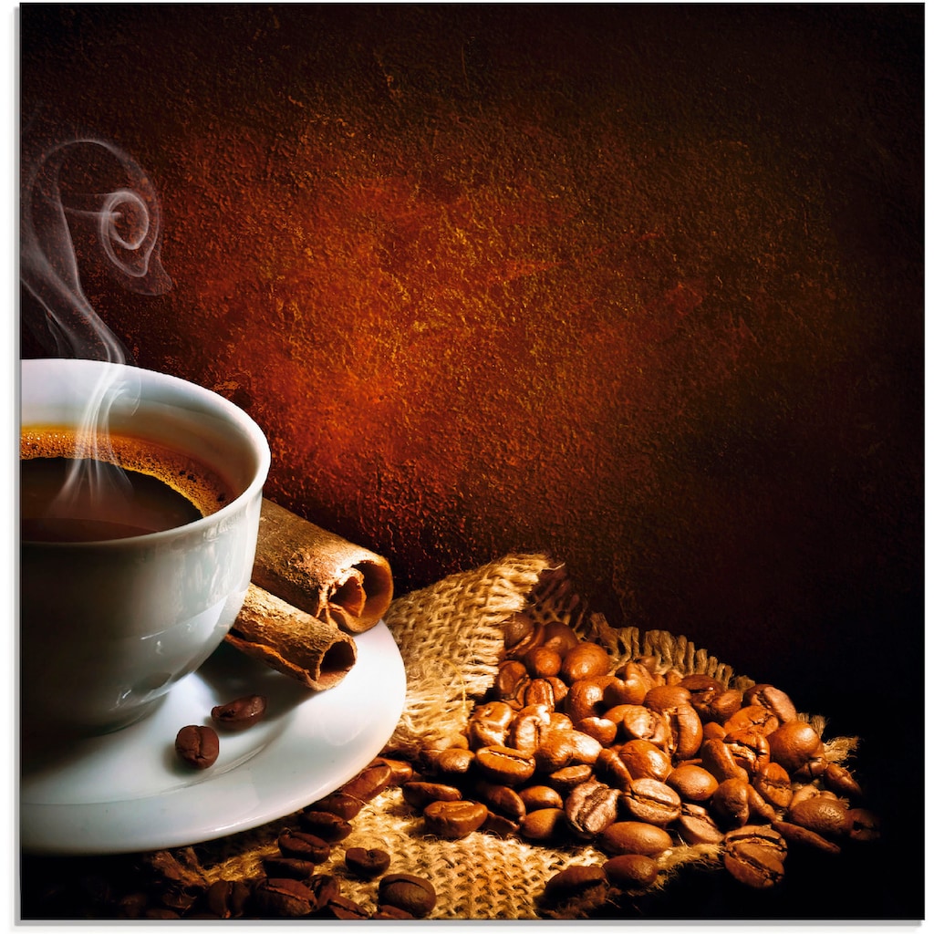 Artland Glasbild »Kaffee«, Getränke, (1 St.)