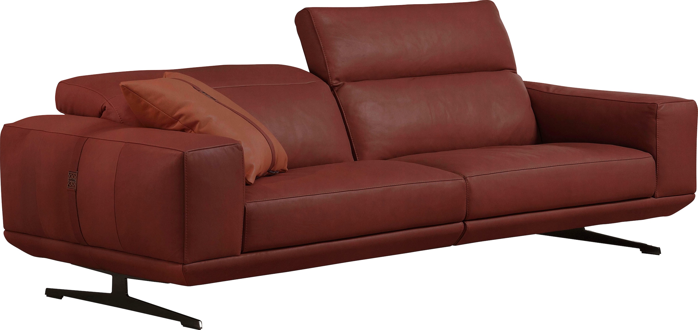 Egoitaliano 2,5-Sitzer »Gloria, super bequem und hochwertige Verarbeitung, edles Design«, beidseitig verstellbare Rückenelemente, mit Metallfüssen