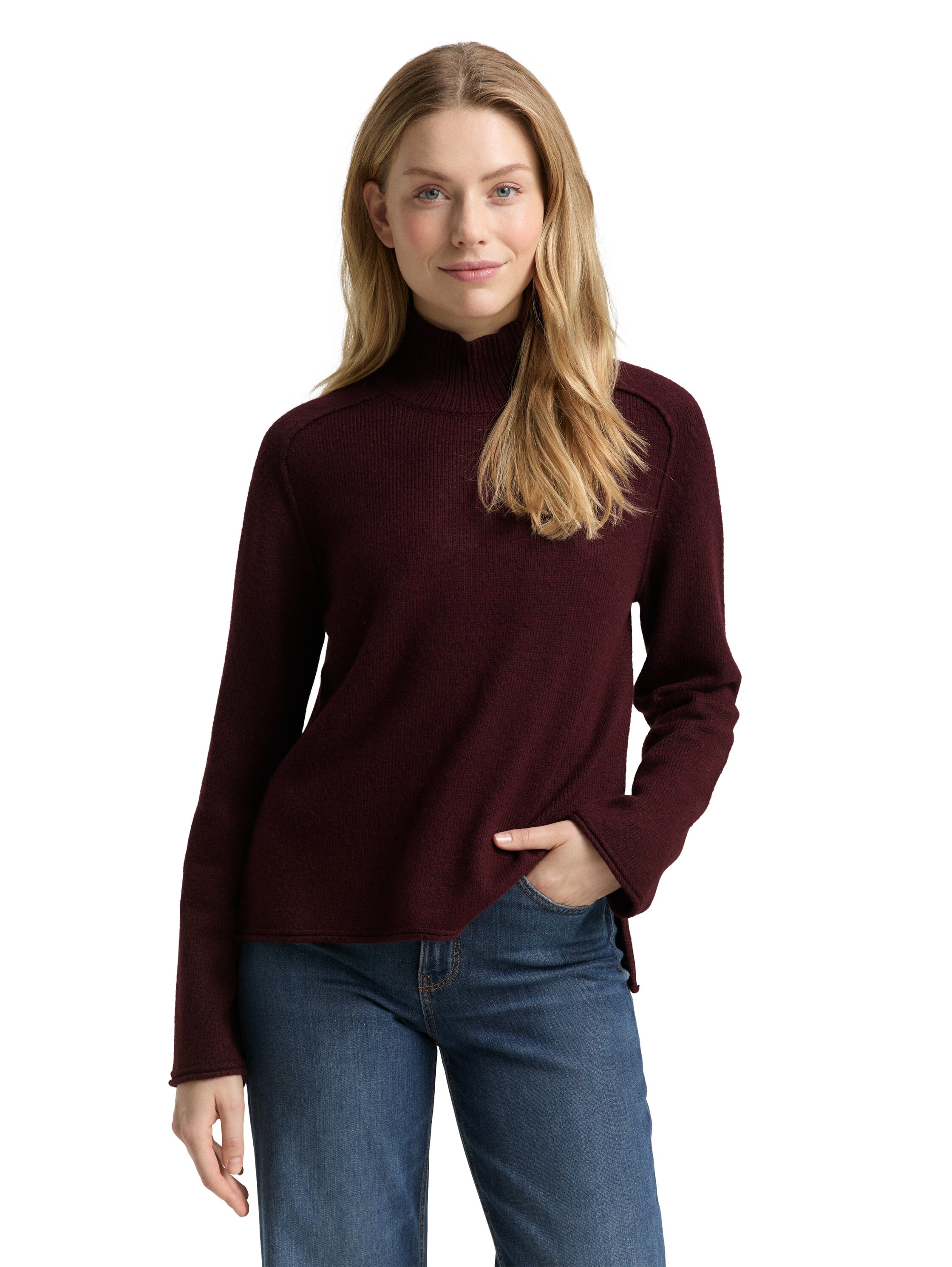 TOM TAILOR Strickpullover mit Stehkragen