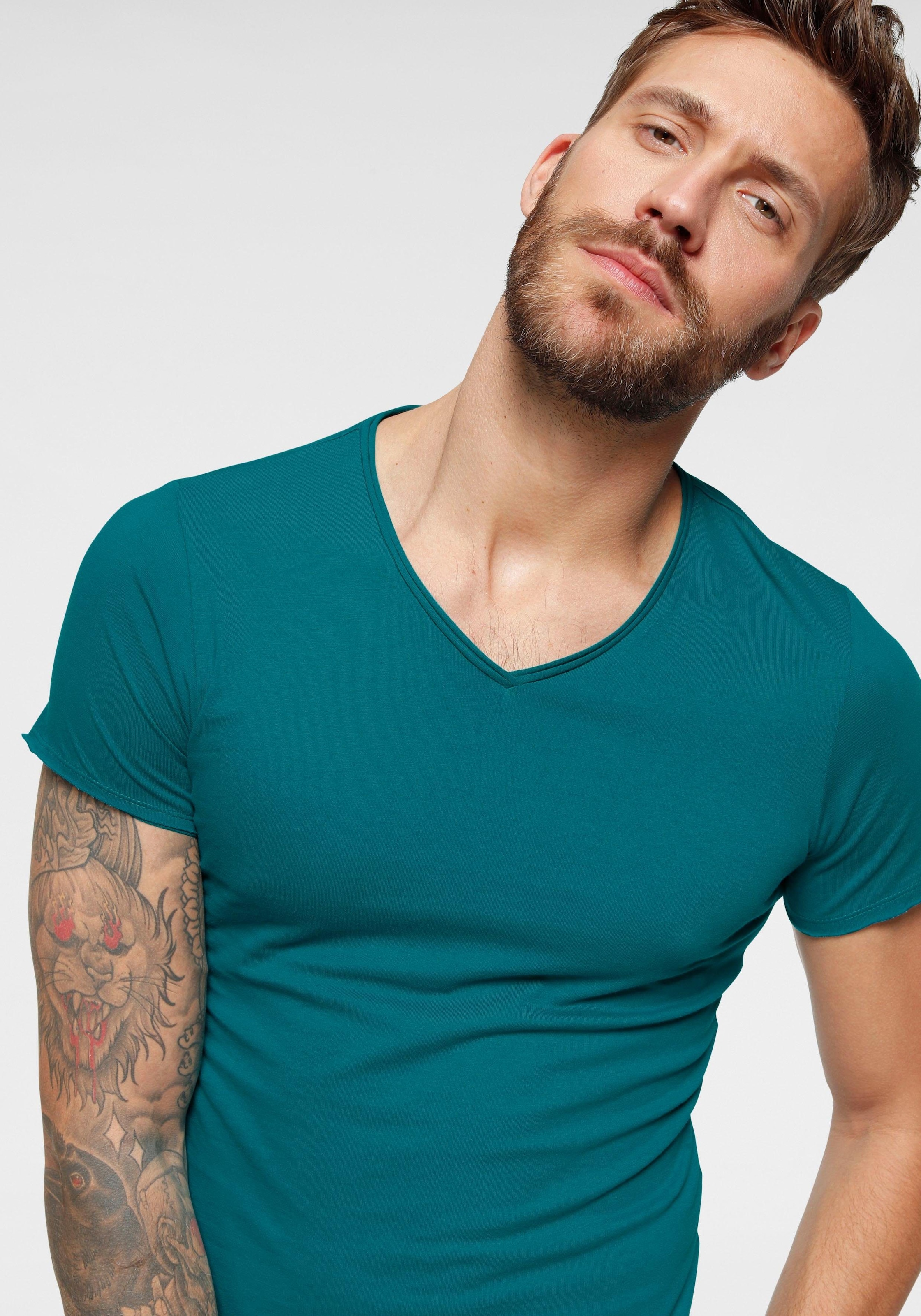 online T-Shirt, | Q/S shoppen Jelmoli-Versand s.Oliver by mit V-Ausschnitt
